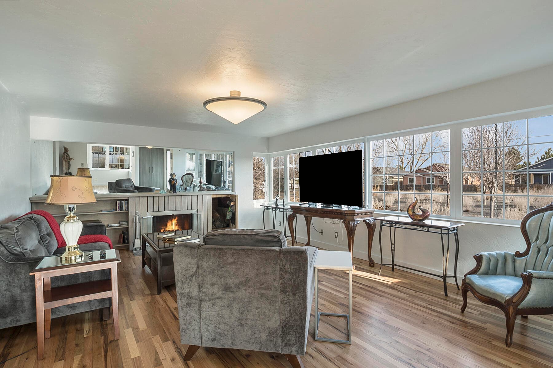 sd living room w fireplace. Photo 2 of 42, 2651 N Main Street, Prineville, OR 97754