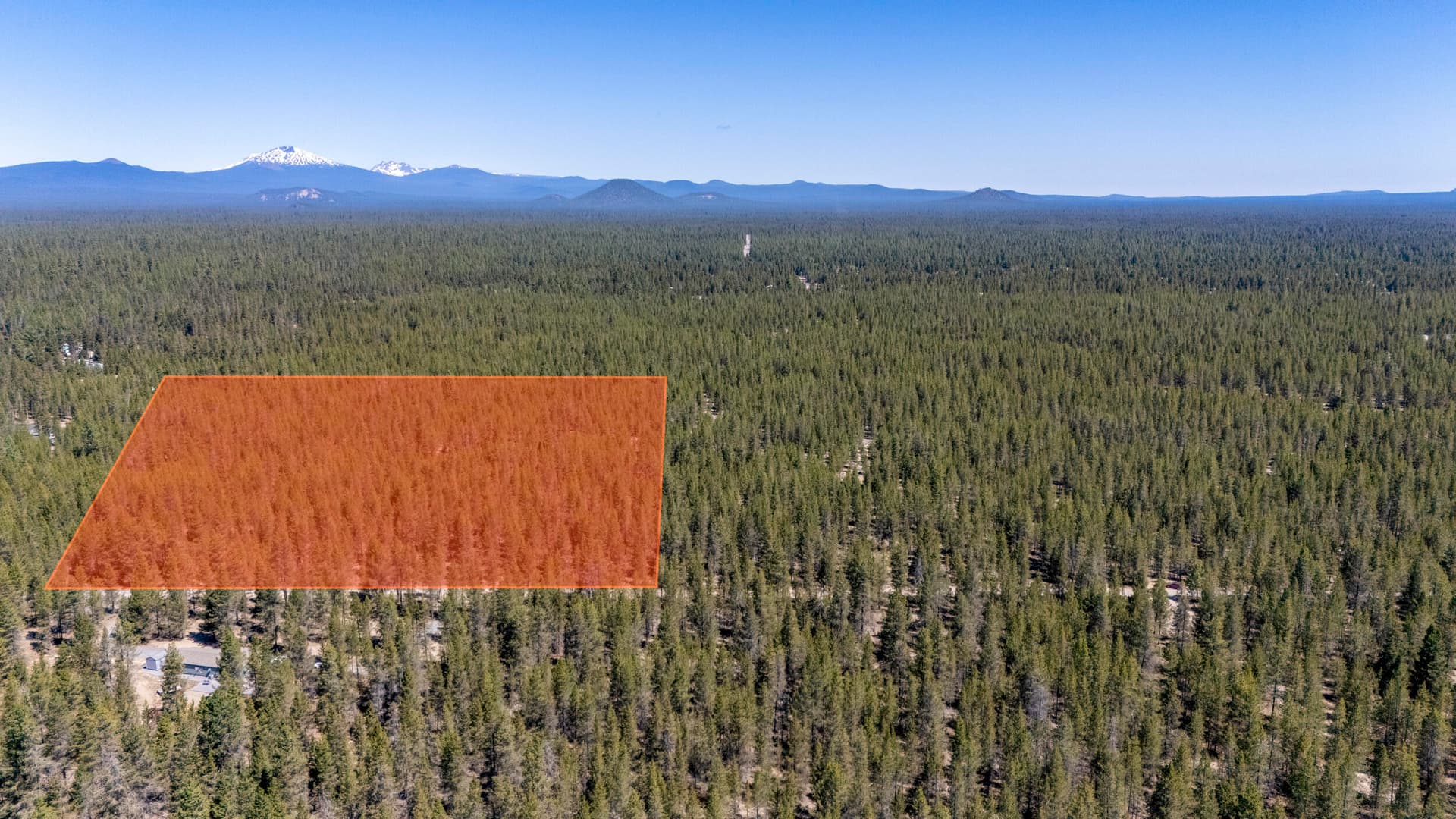Aerial of 18.59 acres. Photo 2 of 10, 15600 Deedon Lane, La Pine, OR 97739