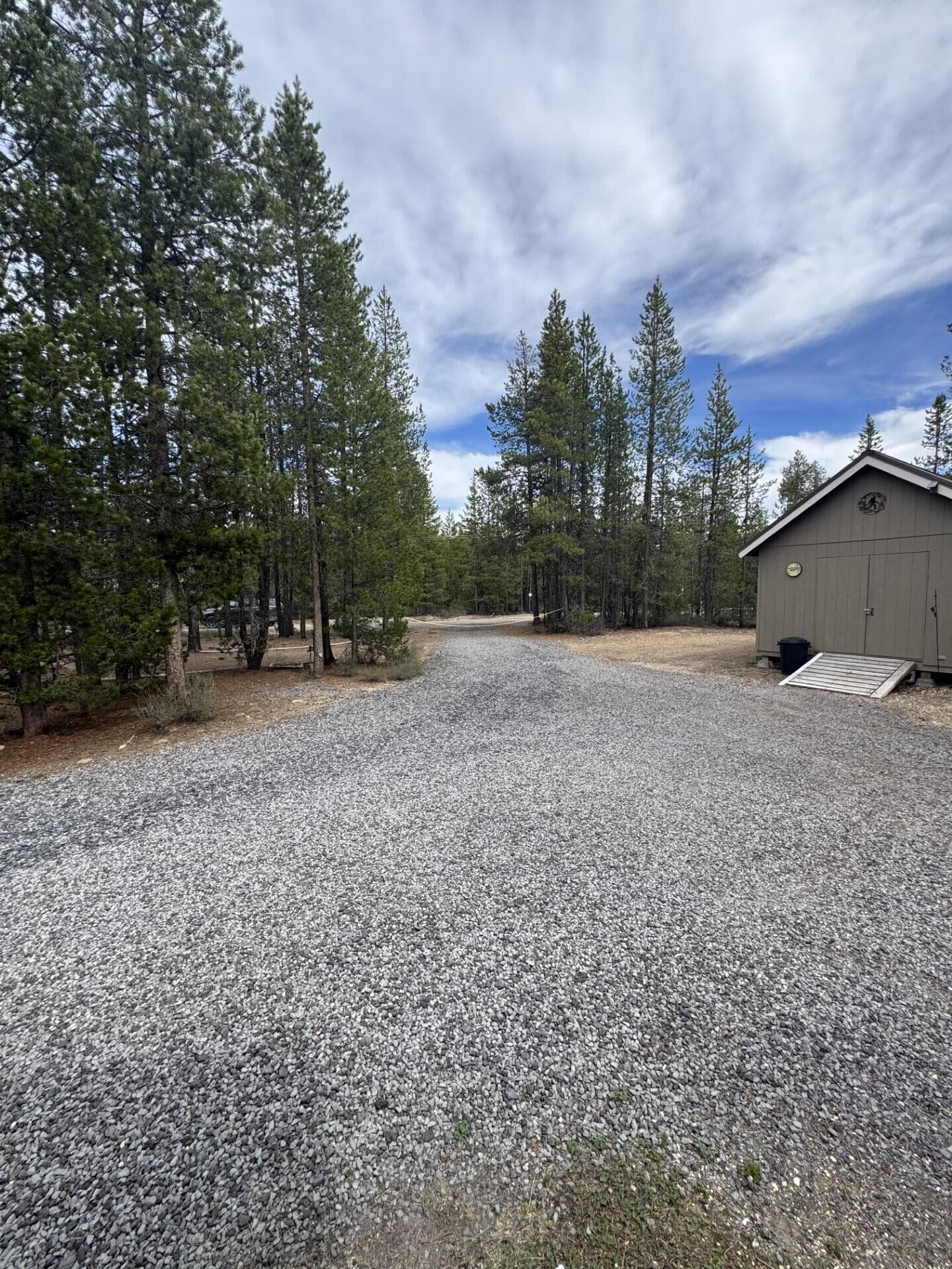 Circle drive and shed. Photo 3 of 30, 124868 Mowich Street, Crescent Lake, OR 97733