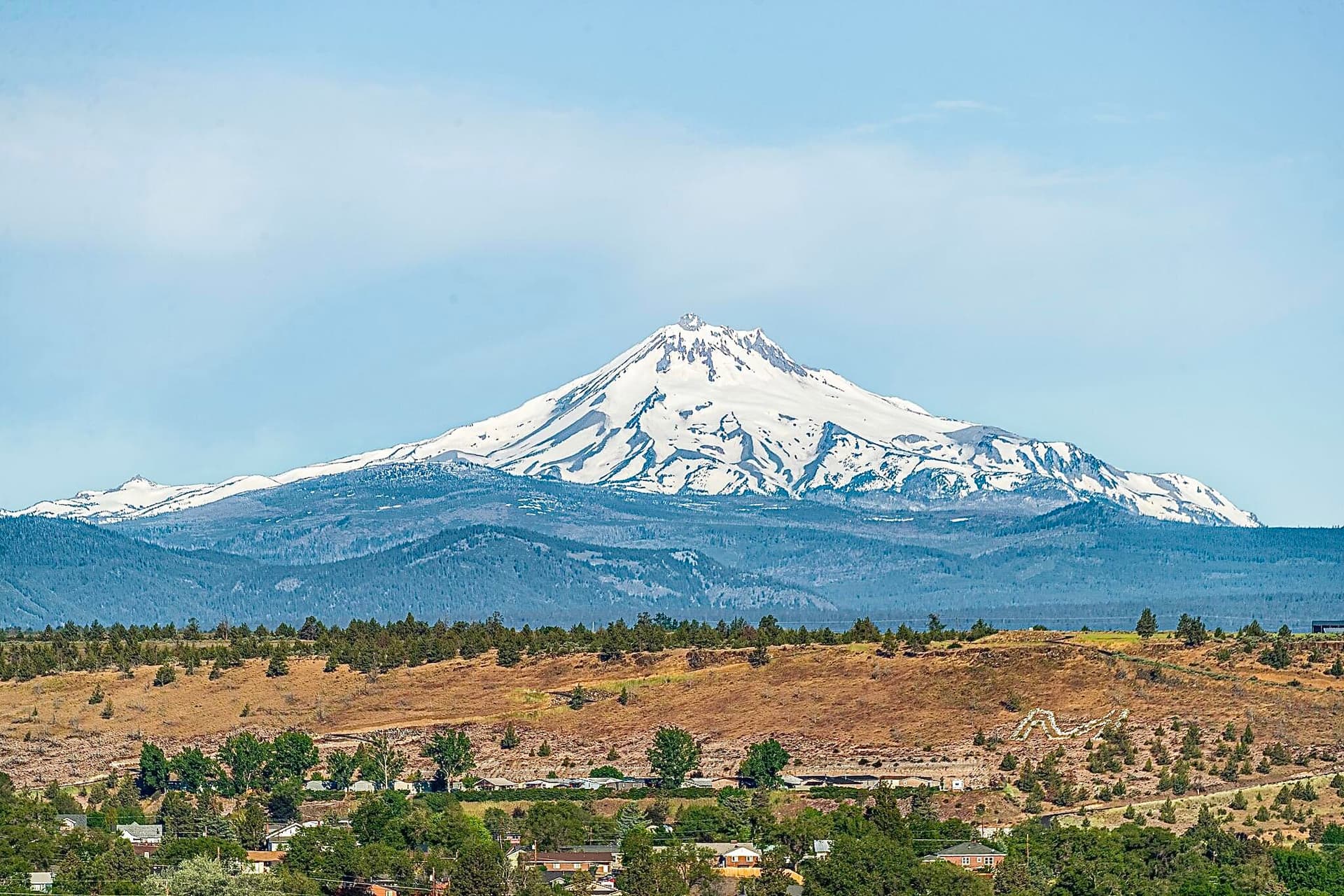 MT Jefferson view from deck. Photo 2 of 65, 454 SE Manzanita Drive, Madras, OR 97741