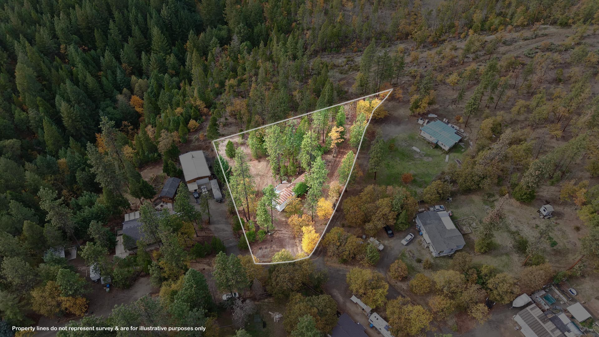 Aerial. Photo 2 of 21, 121 Horse Ranch Road, Prospect, OR 97536