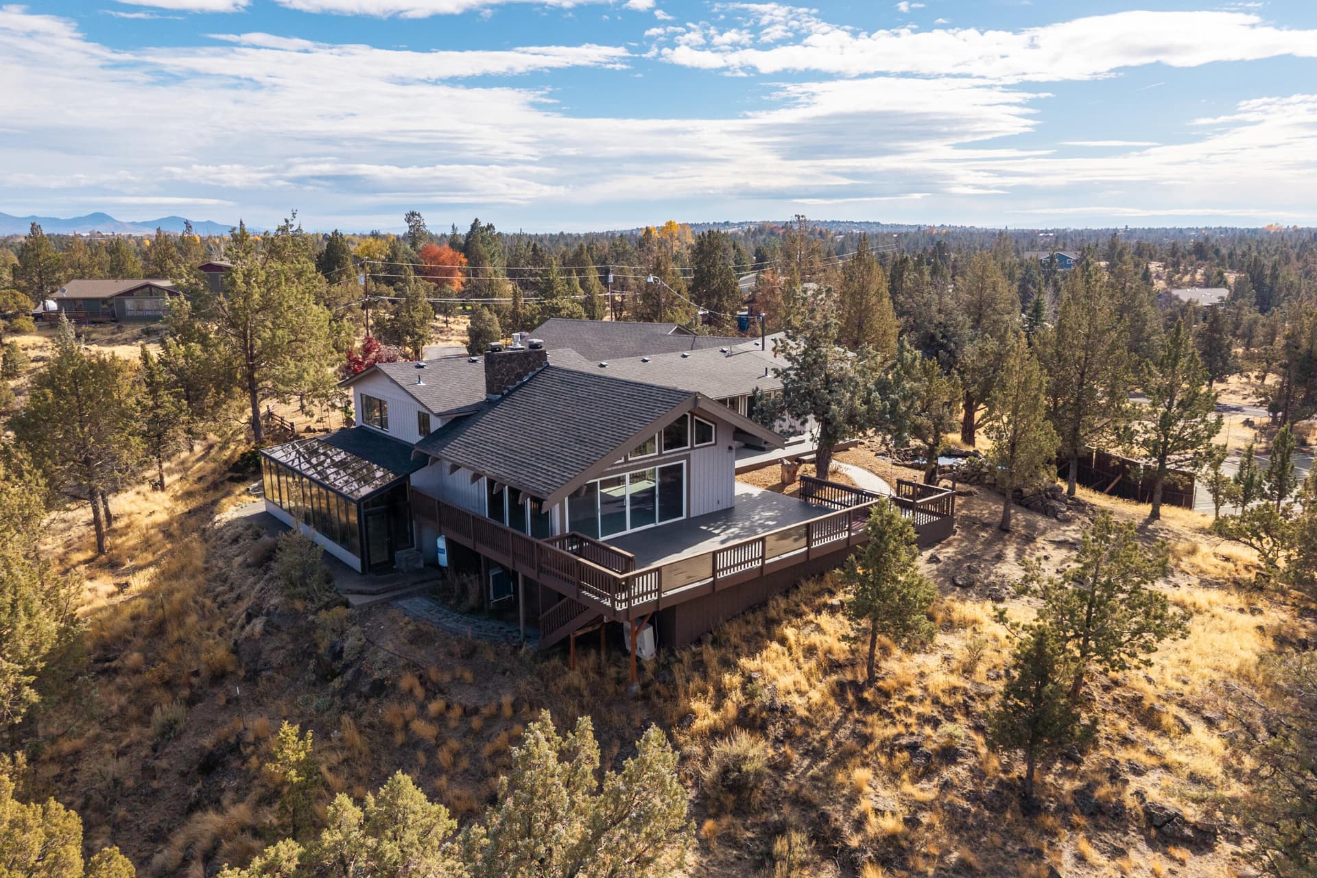 Aerial of Home. Photo 2 of 50, 5203 NW Greenwood Avenue, Redmond, OR 97756