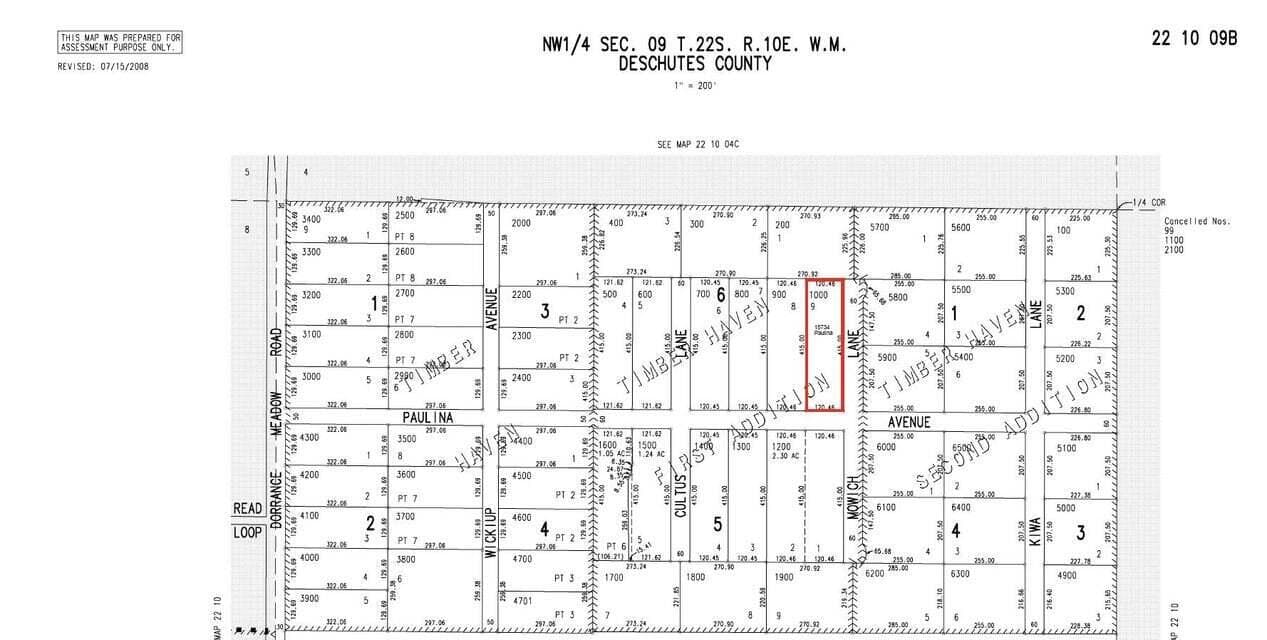 15734 Paulina Ave Tax Map. Photo 5 of 5, 15734 Paulina Avenue, La Pine, OR 97739