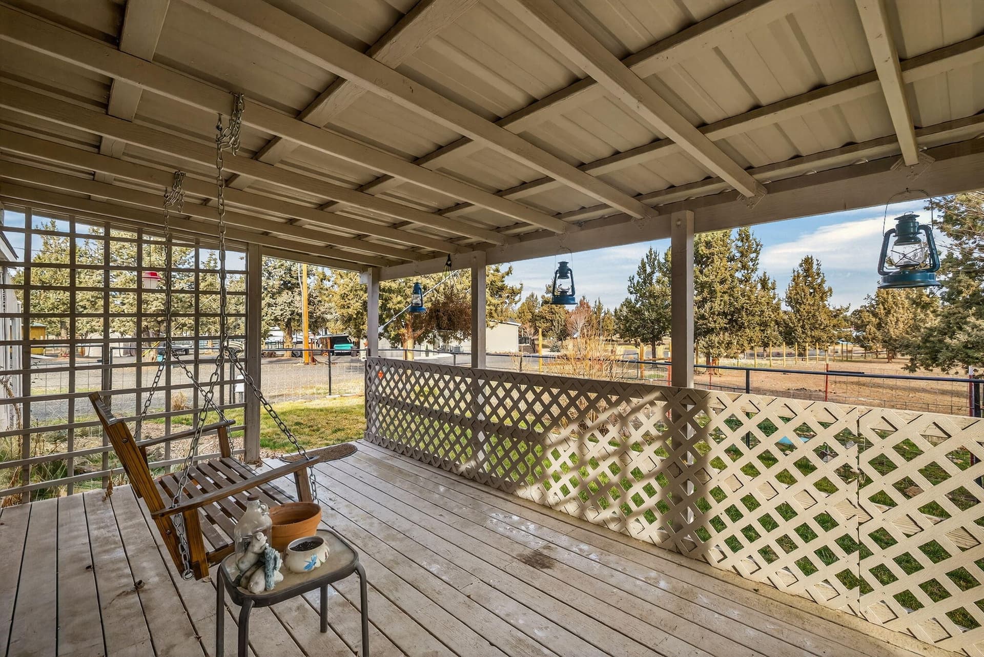 Jen front deck toward neighbor. Photo 5 of 42, 12916 SW Wheat Grass Road, Terrebonne, OR 97760
