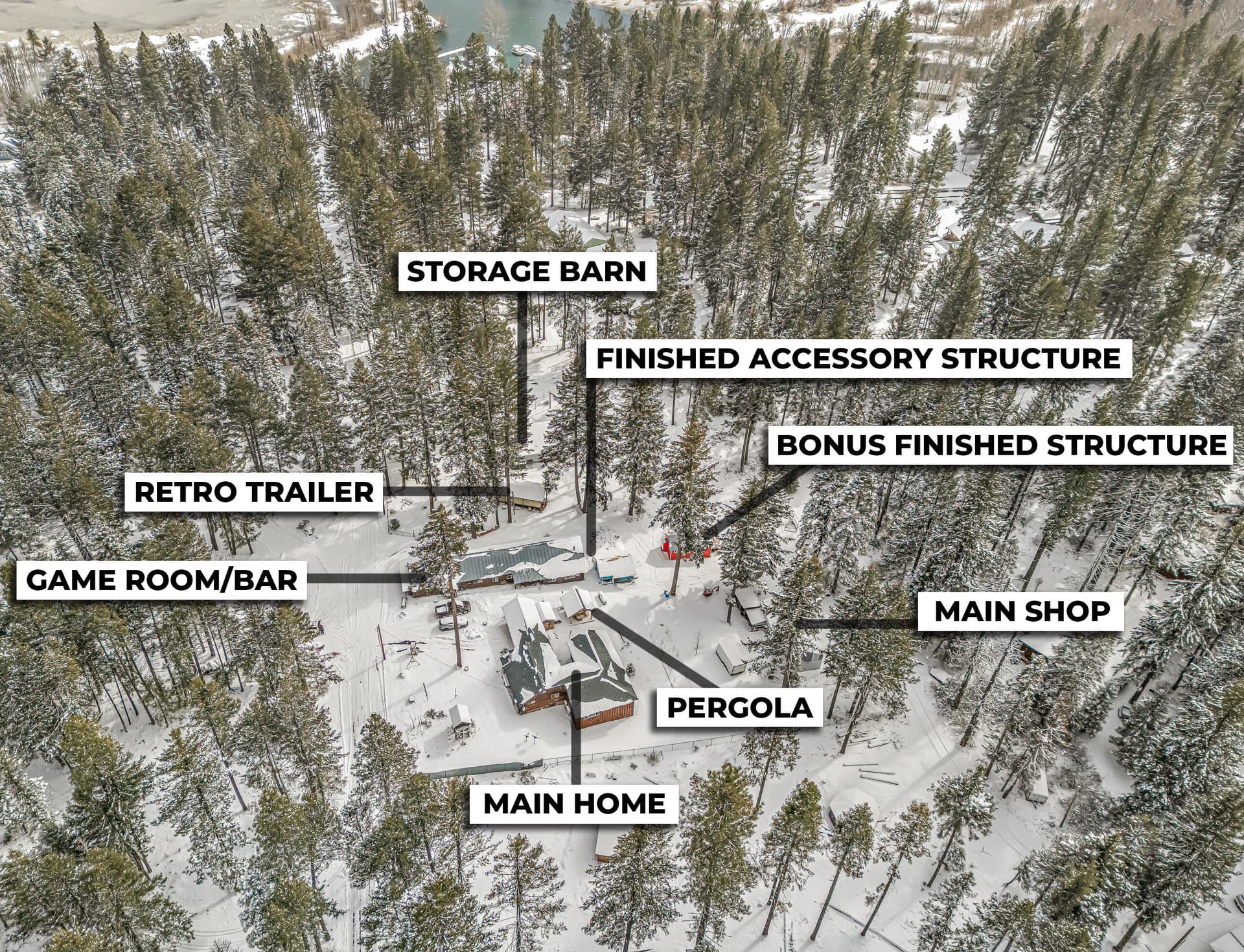 Labeled overhead shot. Photo 3 of 90, 29450 Sloan Street, Klamath Falls, OR 97601