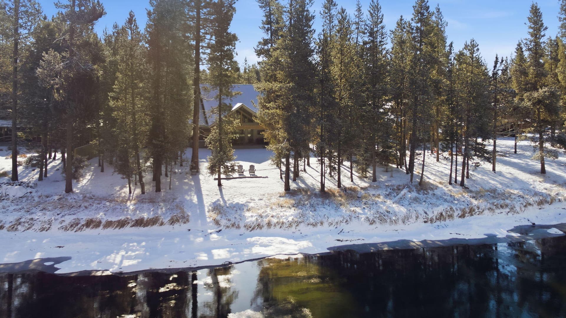 Snow on the banks. Photo 5 of 46, 17181 Merganser Drive, Bend, OR 97707