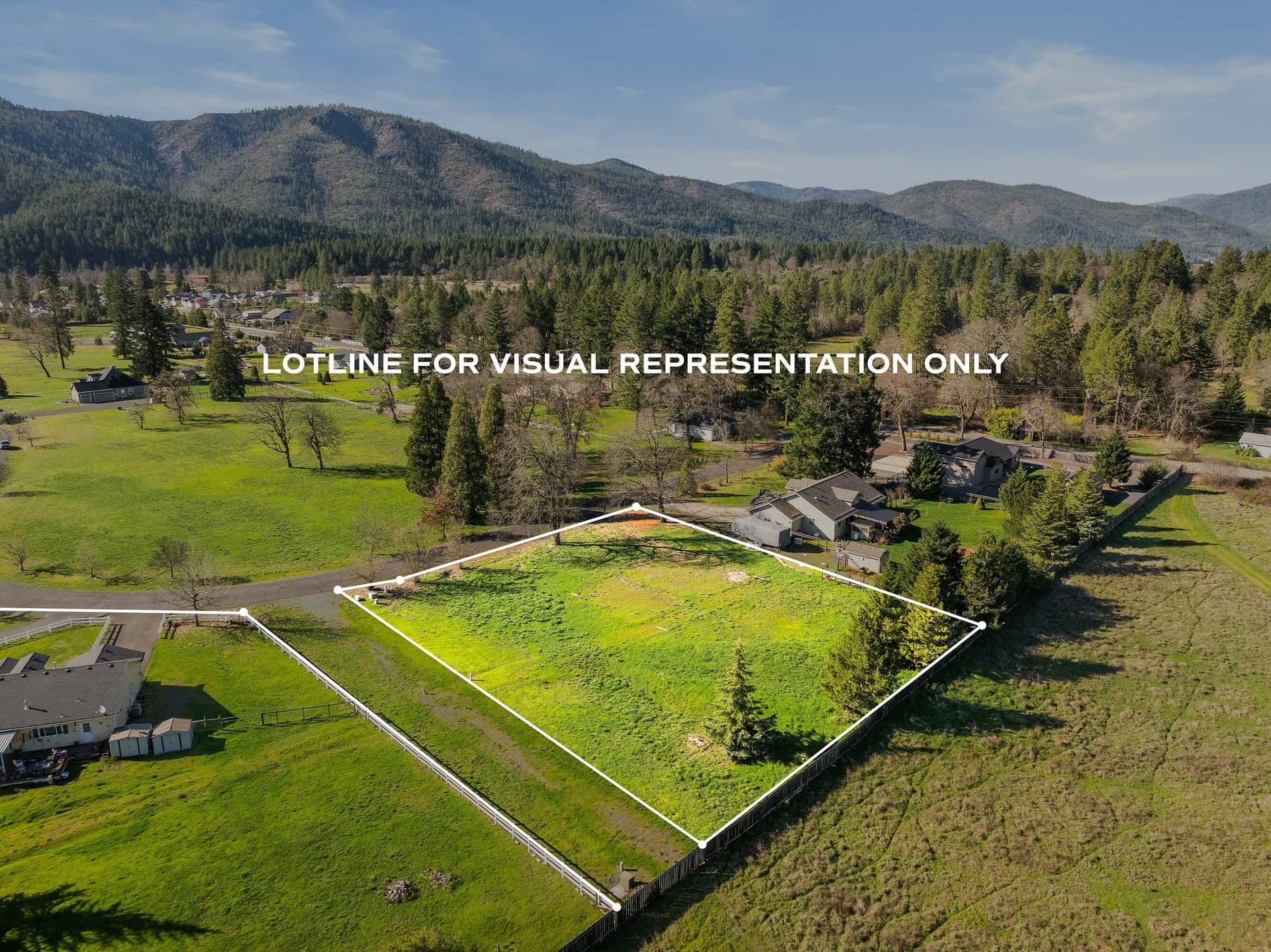 ariel lot line. Photo 1 of 12, 527 E Forks Circle, Cave Junction, OR 97523