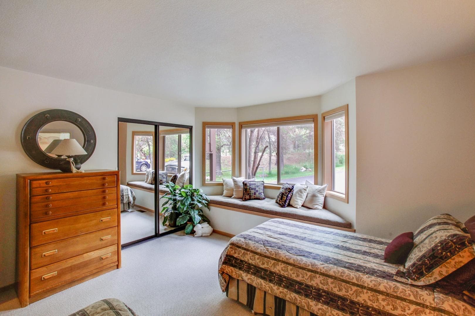 R1 bedroom 1 from corner on door side. Photo 3 of 28, 57321 Beaver Ridge Loop Unit 1, Sunriver, OR 97707