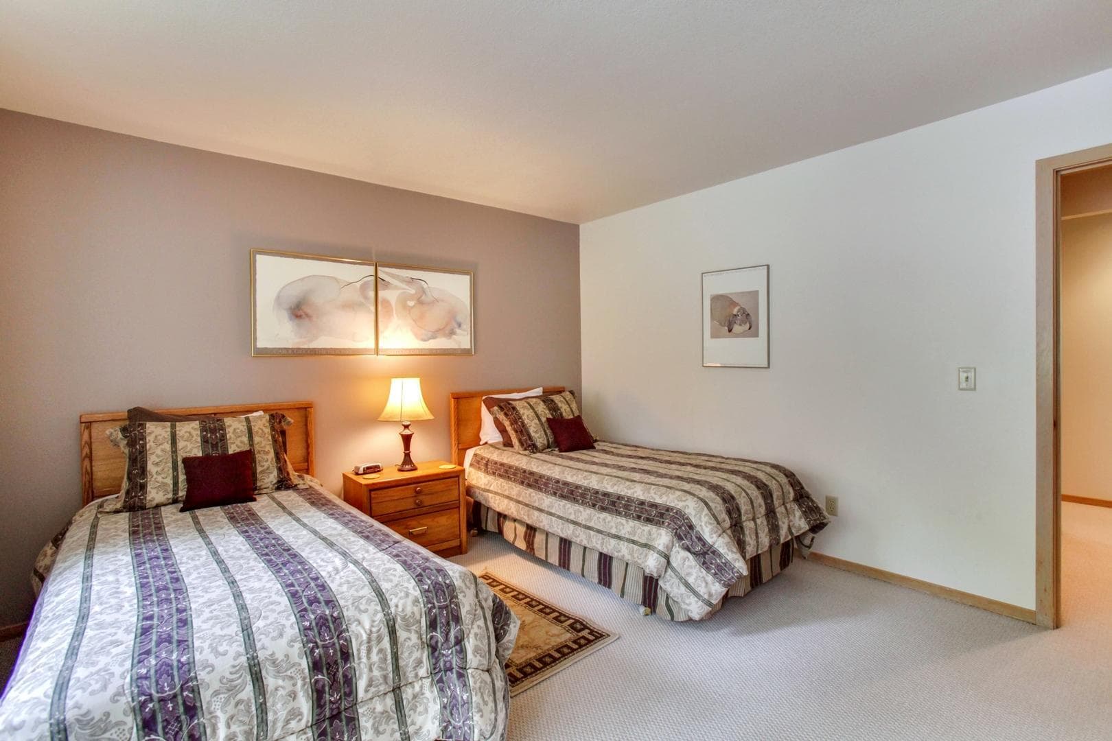 R1 bedroom 2 from closet. Photo 4 of 28, 57321 Beaver Ridge Loop Unit 1, Sunriver, OR 97707