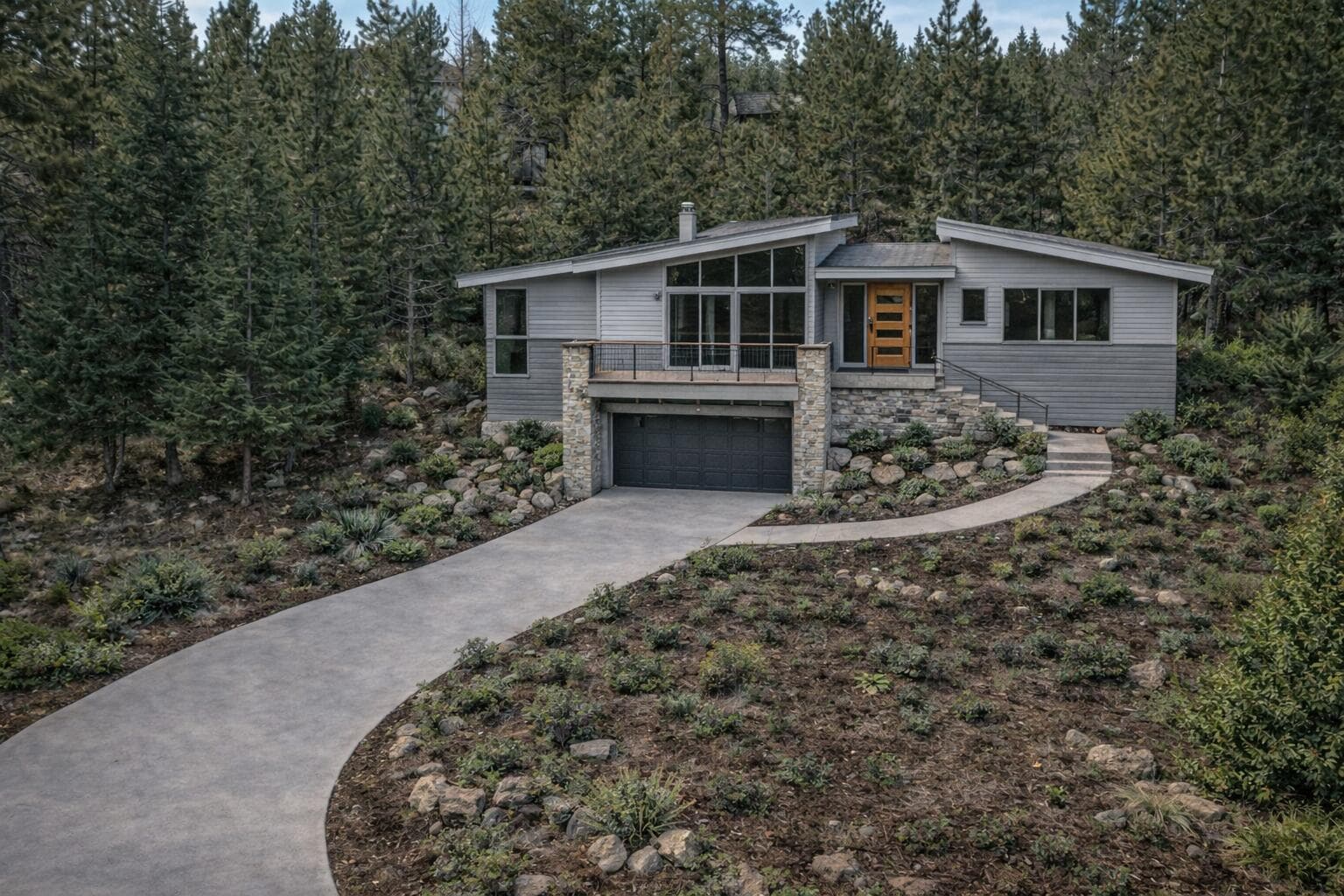Modern house in a wooded setting. Photo 2 of 32, 1327 NW Constellation Drive, Bend, OR 97703