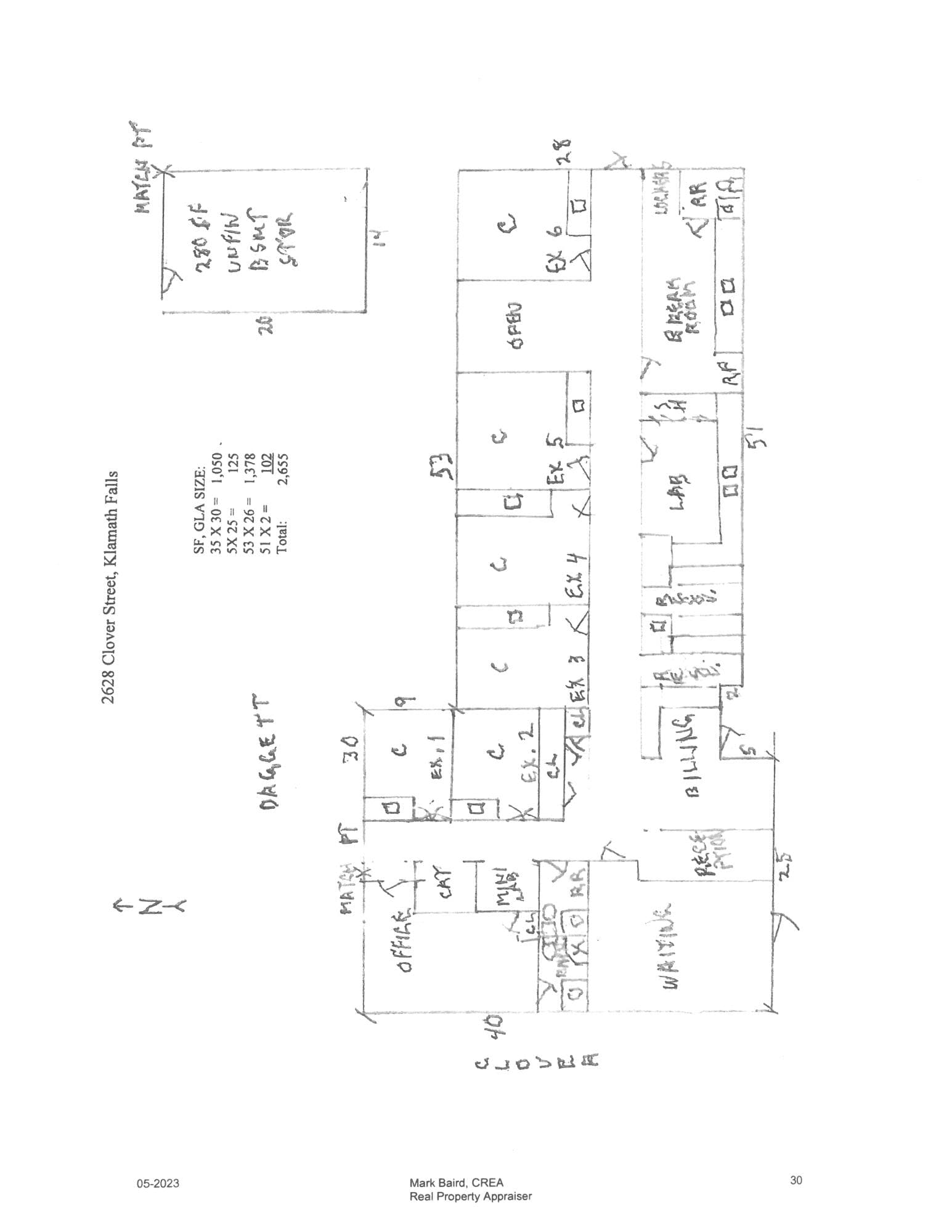 floor plan. Photo 2 of 15, 2628 Clover Street, Klamath Falls, OR 97601
