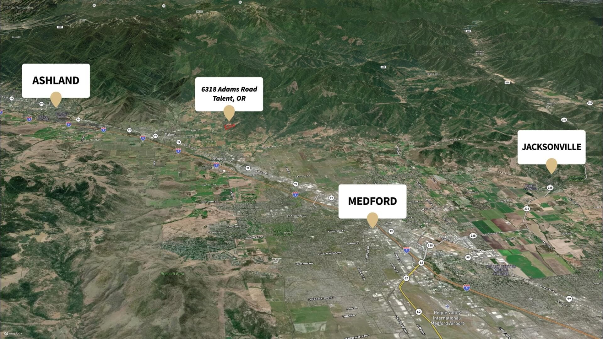 Nearby locations. Photo 2 of 39, 6318 Adams Road, Talent, OR 97540