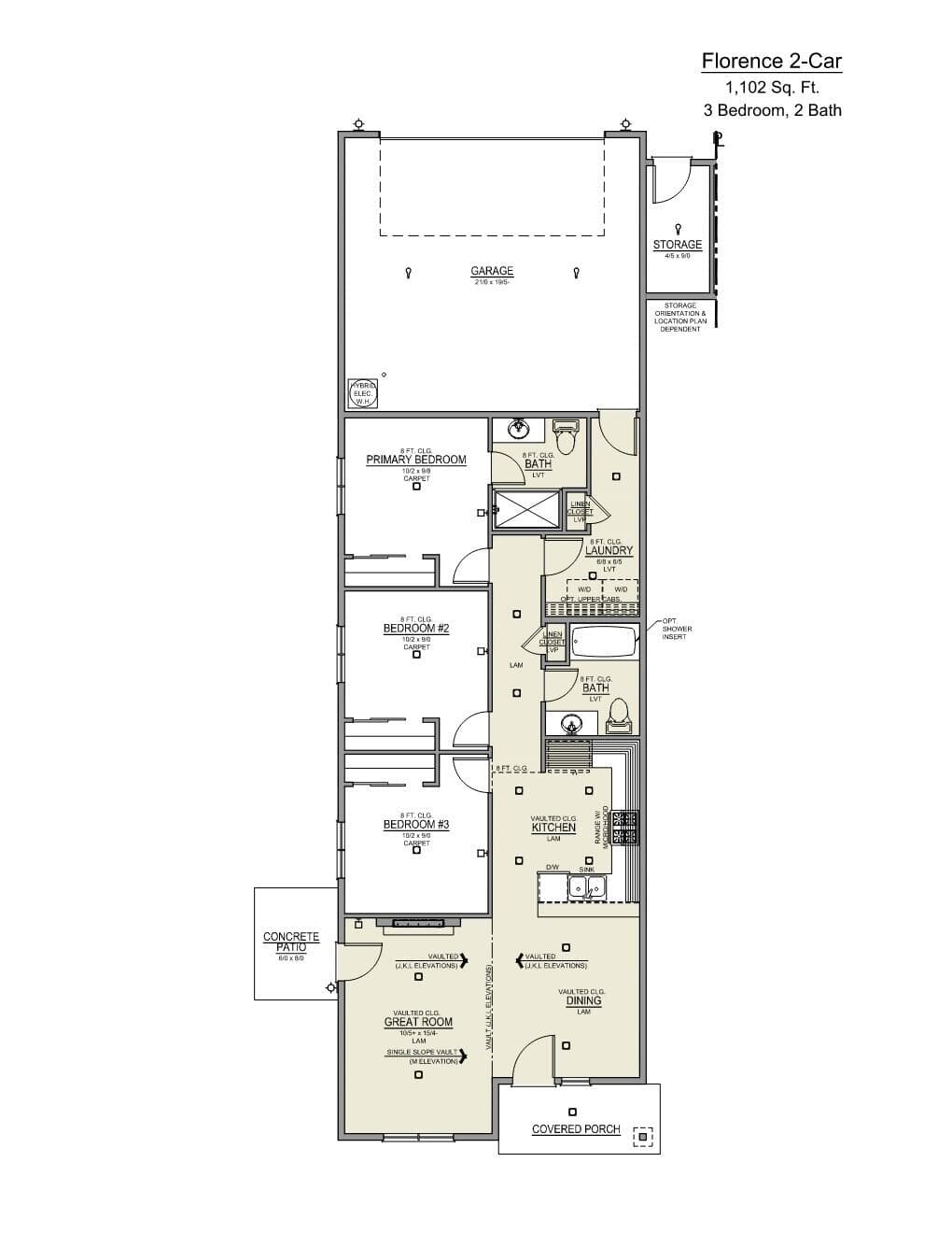 Florence Floorplan. Photo 2 of 29, 4085 SW Pumice Avenue Unit 98, Redmond, OR 97756