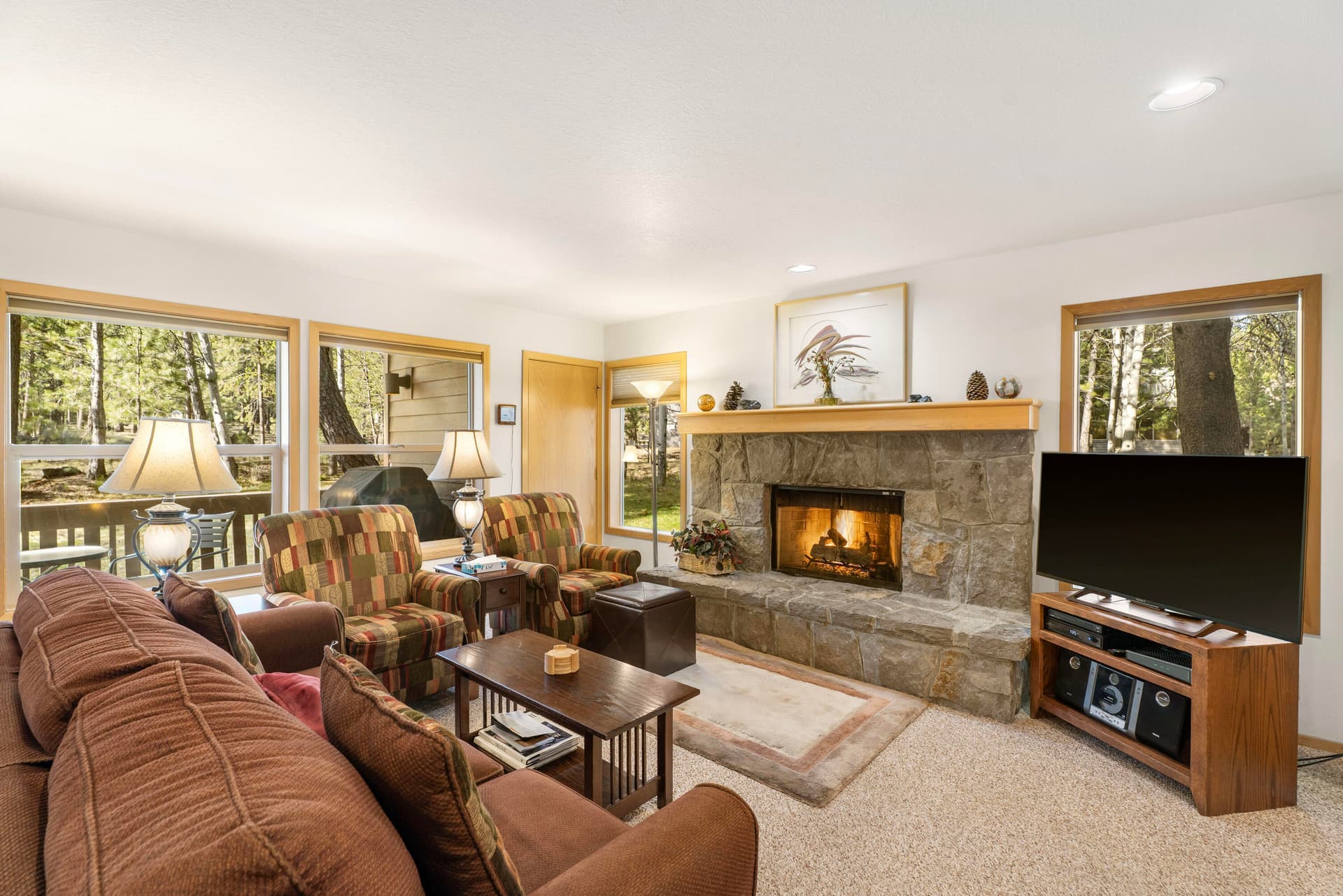 13-Living Room. Photo 4 of 27, 57387 Beaver Ridge Loop Unit 37, Sunriver, OR 97707