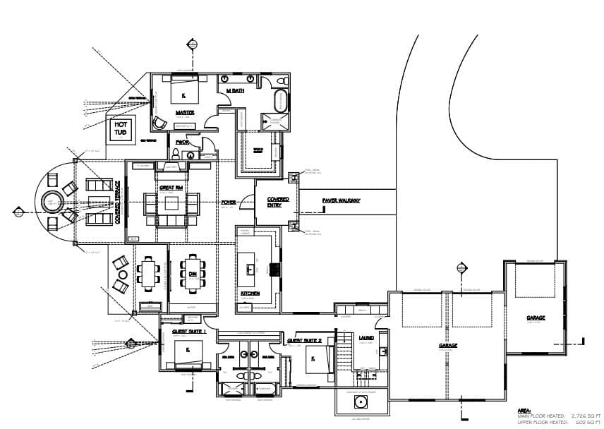 Lot 336 Brasada Main Floor Plan. Photo 3 of 25, S Brasada Ranch Road Unit 336-Lot, Powell Butte, OR 97753
