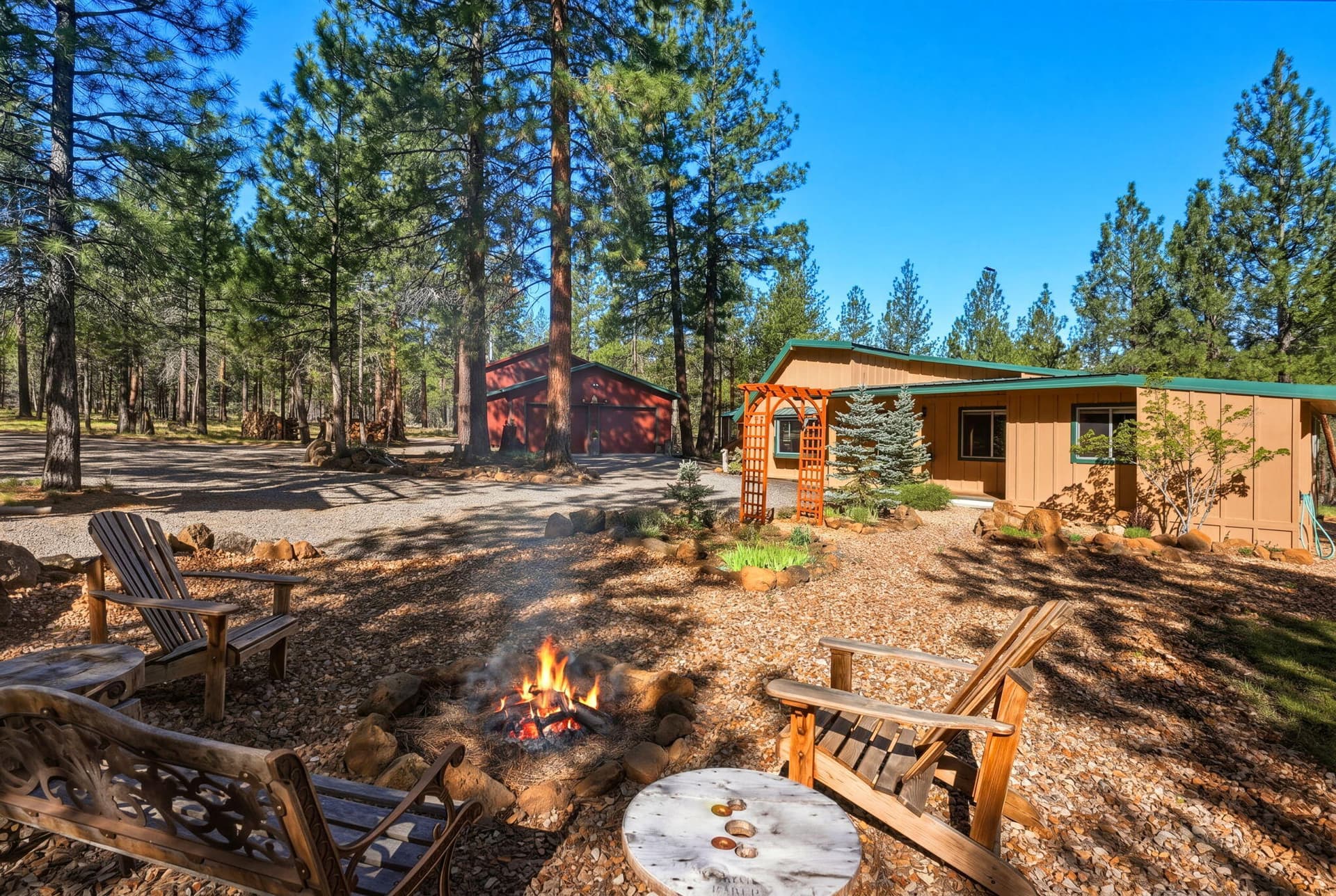 Outdoor Fire Pit Area. Photo 4 of 61, 15020 Remuda Road, Sisters, OR 97759