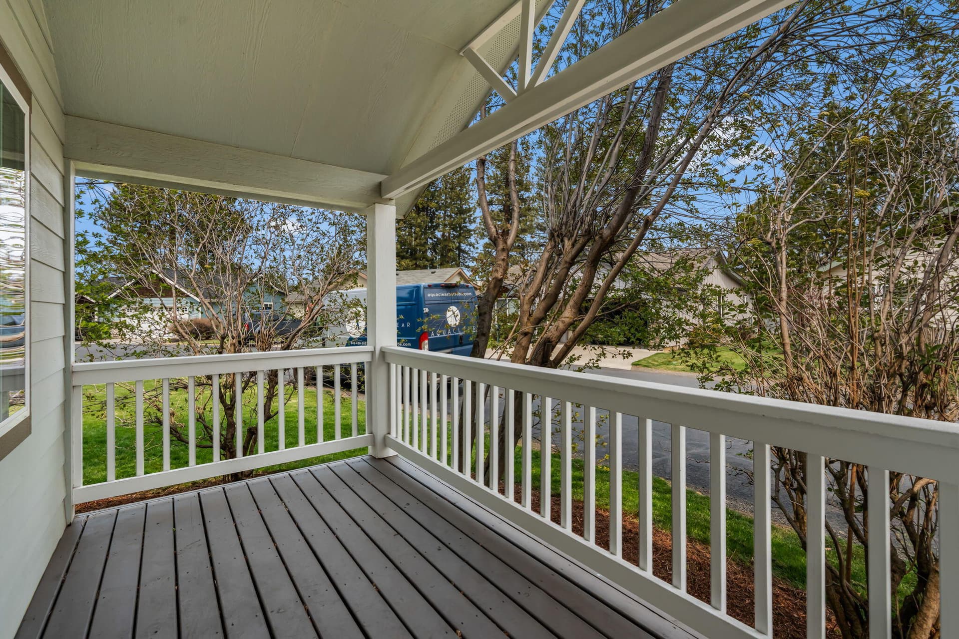 Covered front deck. Photo 4 of 31, 599 N Tam Rim Drive, Sisters, OR 97759