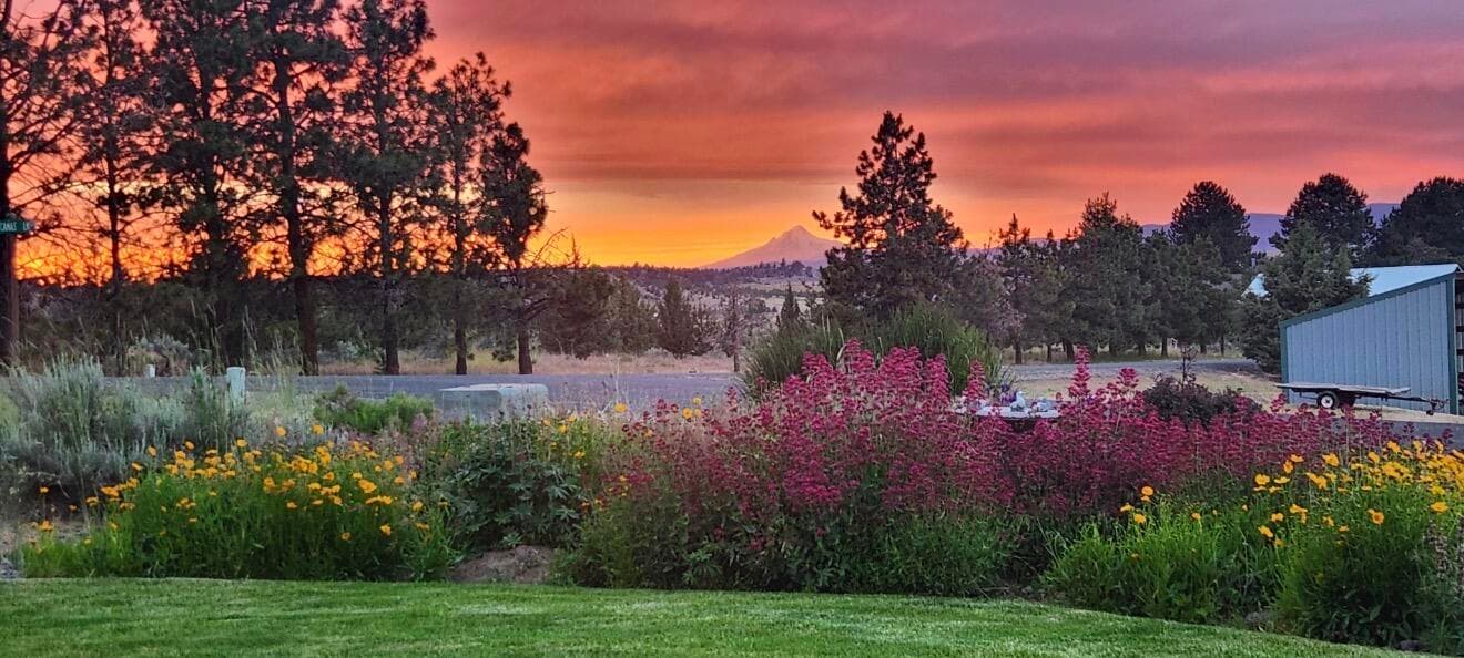 Sunset from Front yard. Photo 1 of 46, 2045 NE Camas Lane, Madras, OR 97741