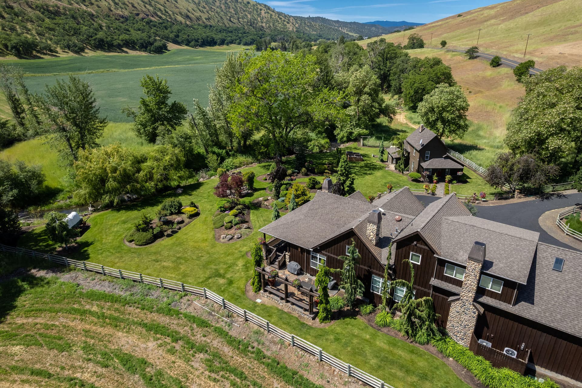 back of house with field oregon eightmil. Photo 4 of 61, 6100 Eightmile Road, The Dalles, OR 97058