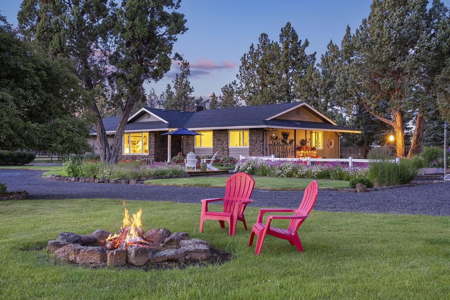 Front of home. Photo 2 of 67, 21837 Repine Drive, Bend, OR 97701
