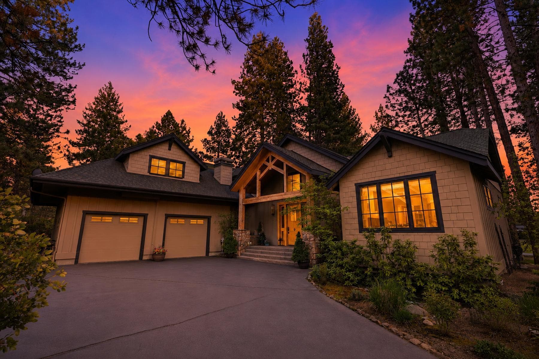 1_welcome home - twilight. Photo 1 of 90, 18829 Peony Place, Bend, OR 97702