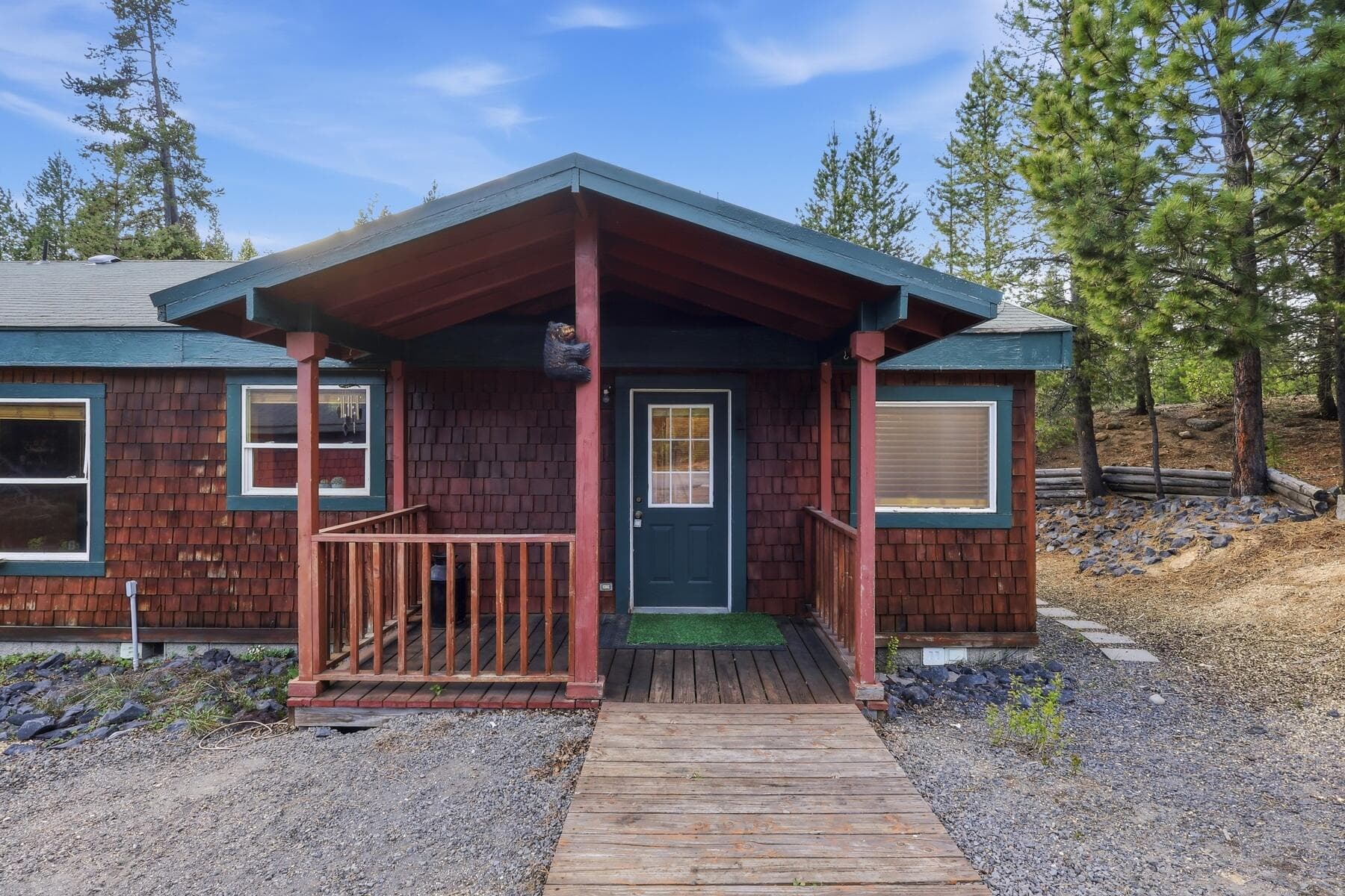 Front of home. Photo 3 of 49, 19140 Springfield Court, Crescent Lake, OR 97733