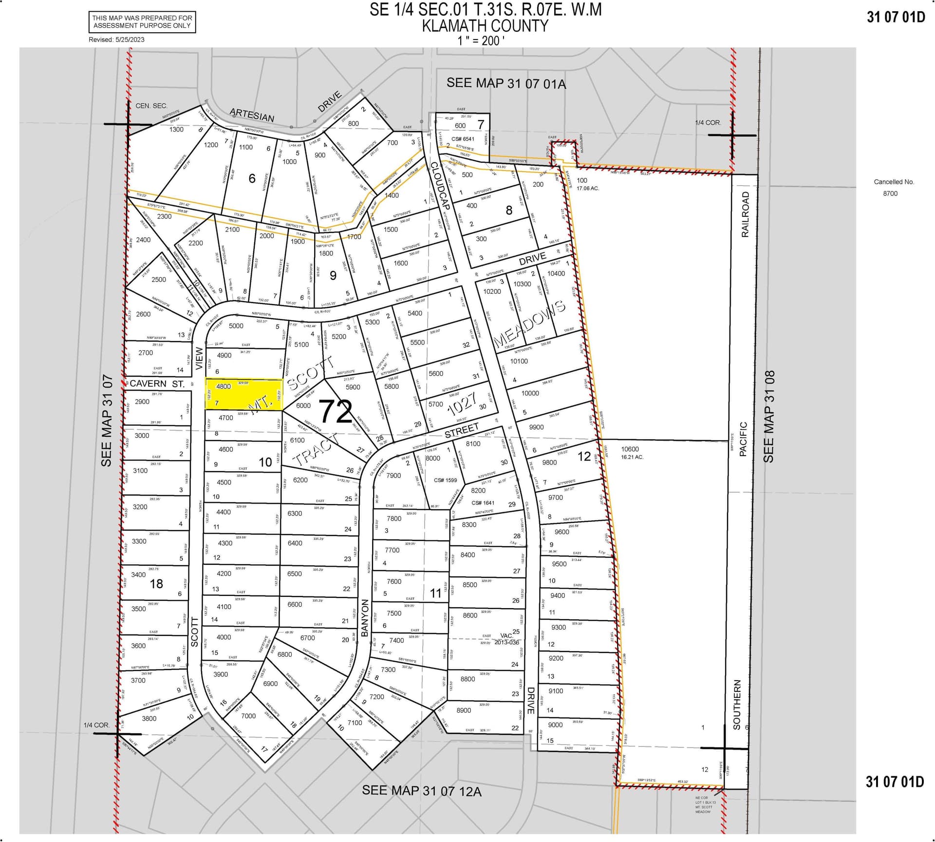 Plat Map. Photo 5 of 5, 0 Scott View Drive Unit 7, Chiloquin, OR 97624