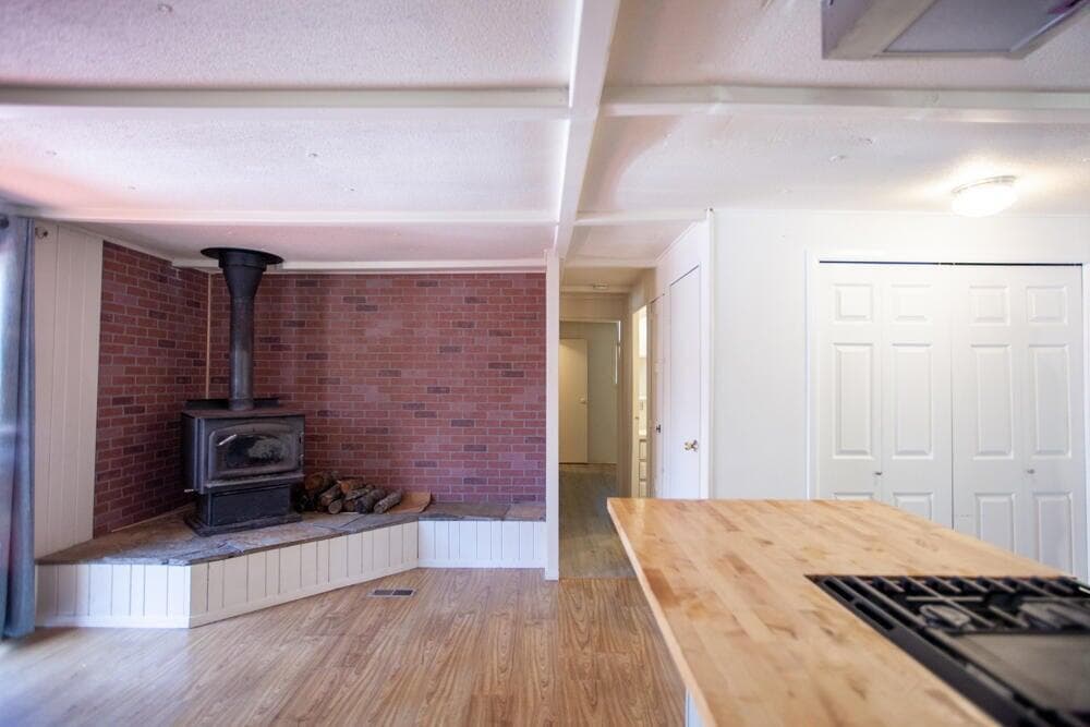 woodstove. Photo 5 of 15, 4778 N River Road, Gold Hill, OR 97525