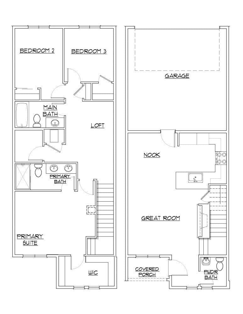 Floorplan-Parkside-TH-Int-v2. Photo 3 of 14, 20738 SE Scout Place, Bend, OR 97702
