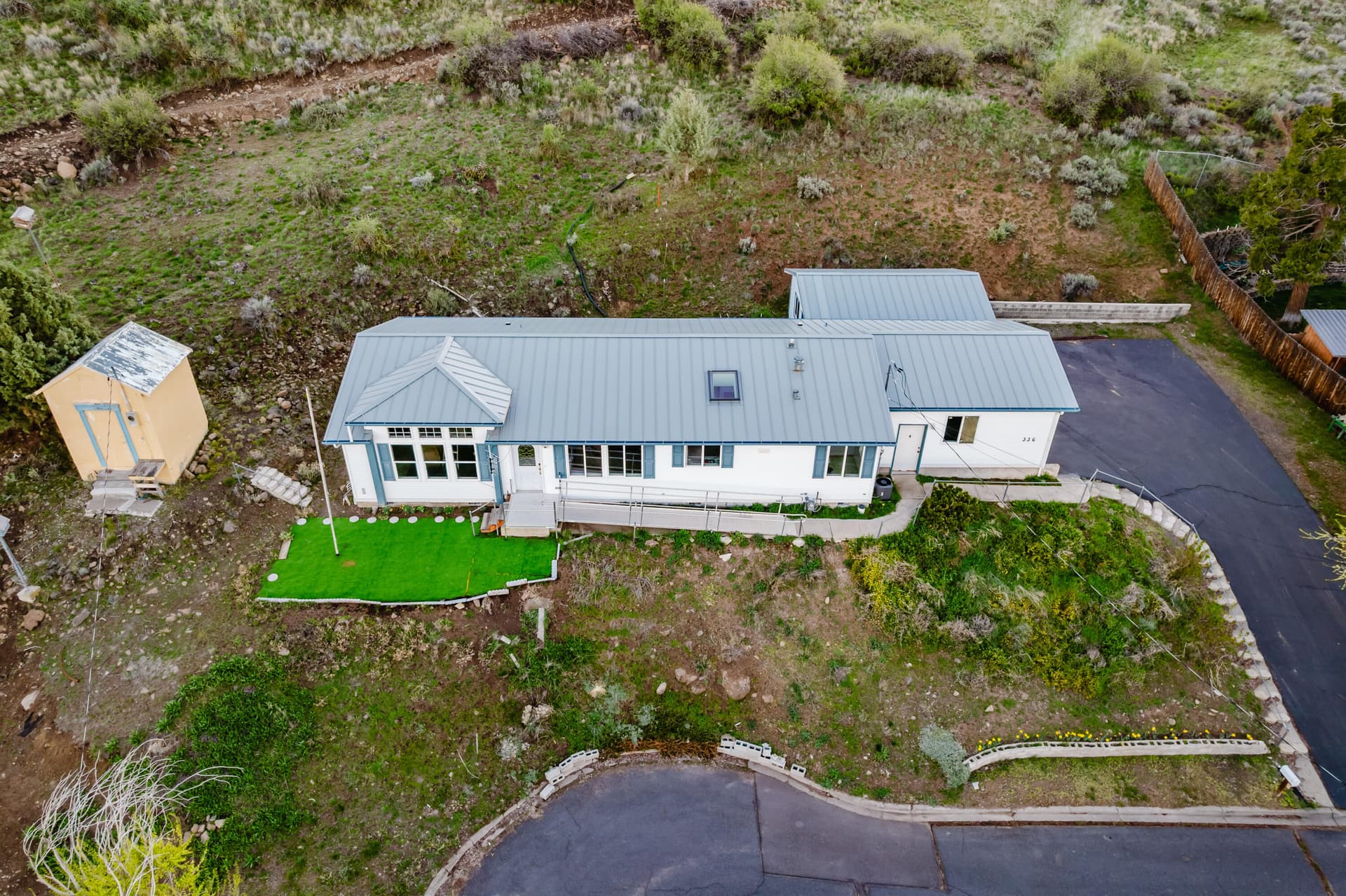 Aerial from East. Photo 3 of 27, 336 S Rogers Street, Klamath Falls, OR 97601