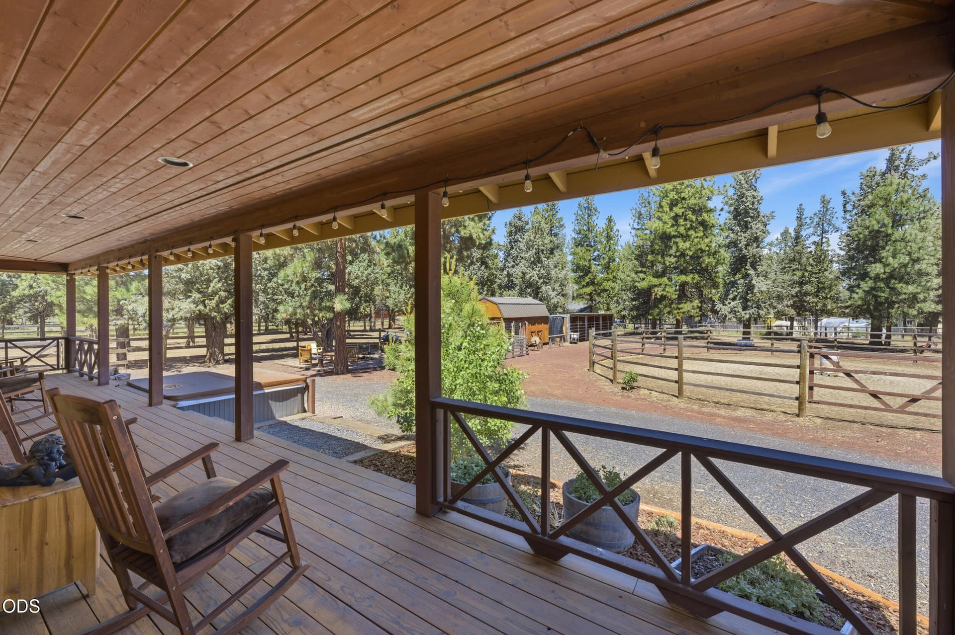 Covered Porch. Photo 3 of 40, 16738 Pine Tree Lane, Sisters, OR 97759