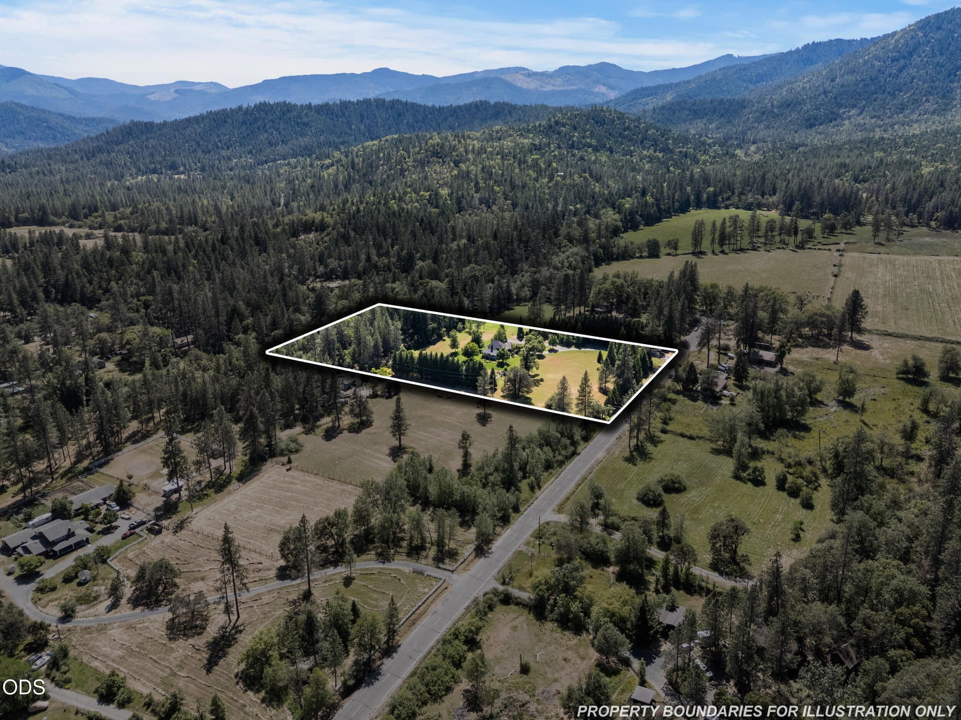 Property Lot Line. Photo 5 of 64, 693 Horizon Hills Road, Williams, OR 97544