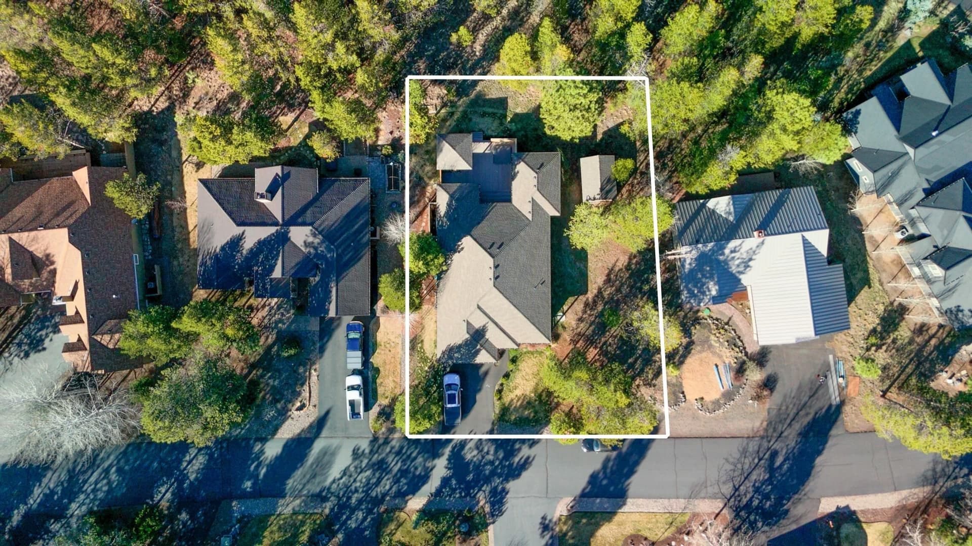 drone with property line. Photo 4 of 36, 16802 Pony Express Way, Bend, OR 97707
