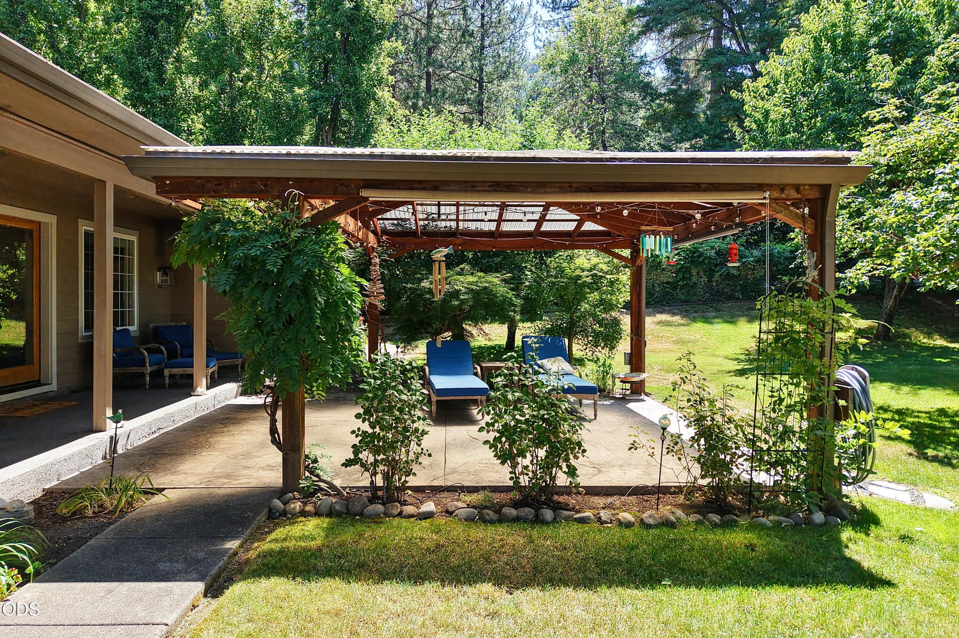 Pergola patio. Photo 4 of 55, 1025 Anglers Place, Shady Cove, OR 97539