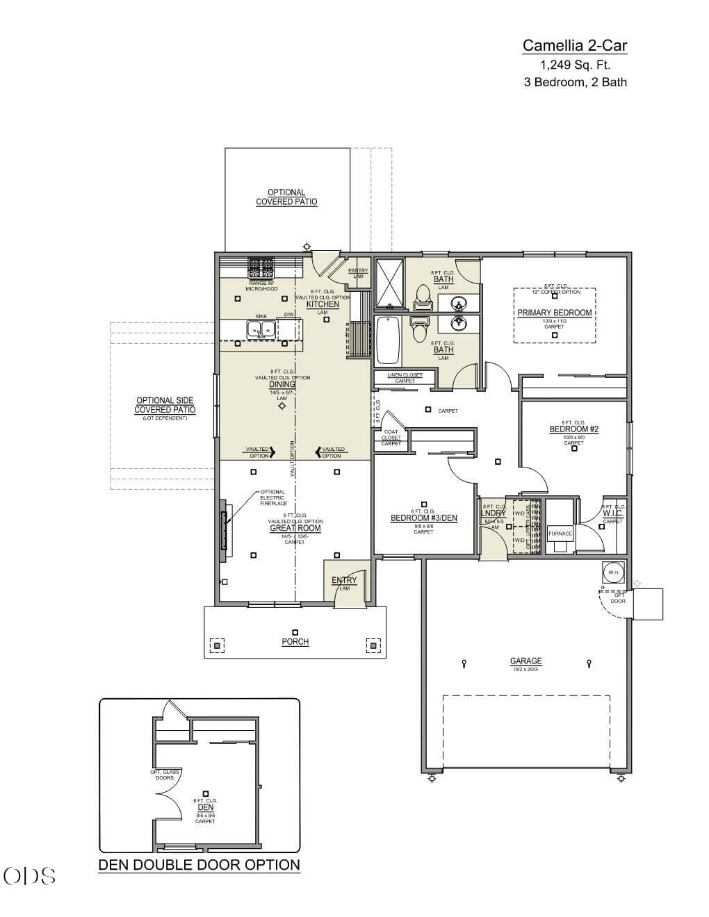 Camellia UV (GR) Marketing Floor Plan 9.. Photo 2 of 15, 1134 NW Fairway Road Unit 150, Madras, OR 97741