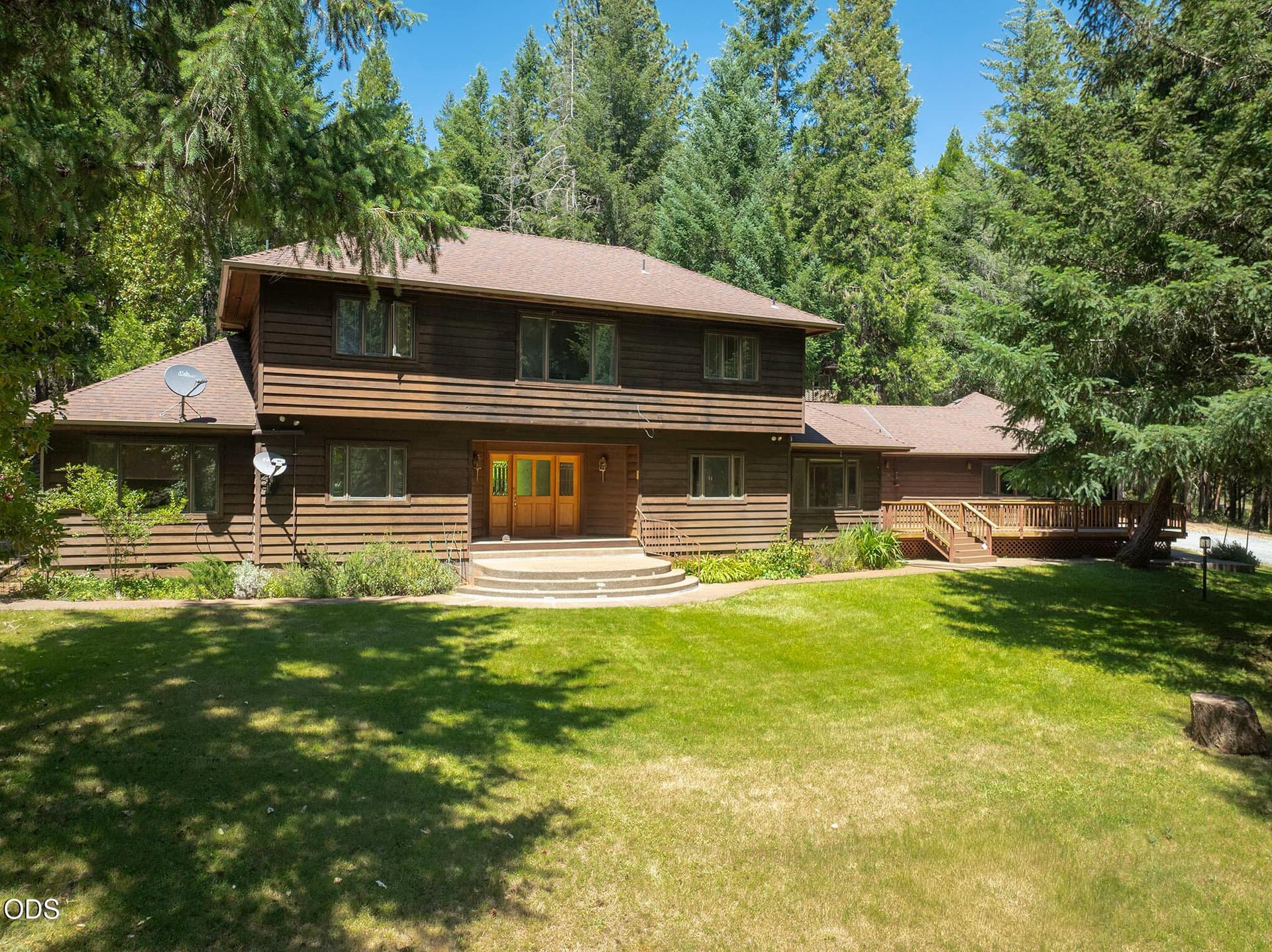 Front of Home from the edge of the lawn. Photo 1 of 81, 5060 Jumpoff Joe Creek Road, Grants Pass, OR 97526