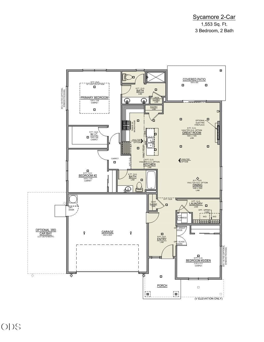 Sycamore TUV (GL) Marketing Floor Plan 9. Photo 2 of 19, 1298 NW Fairway Drive Unit 142, Madras, OR 97741