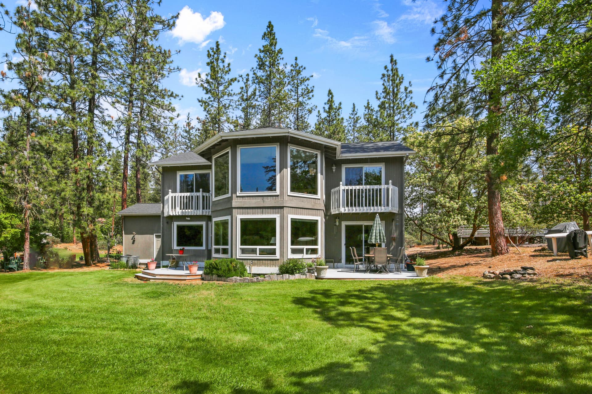 Back of the house and deck. Photo 2 of 49, 5900 Upper Applegate Road, Jacksonville, OR 97530
