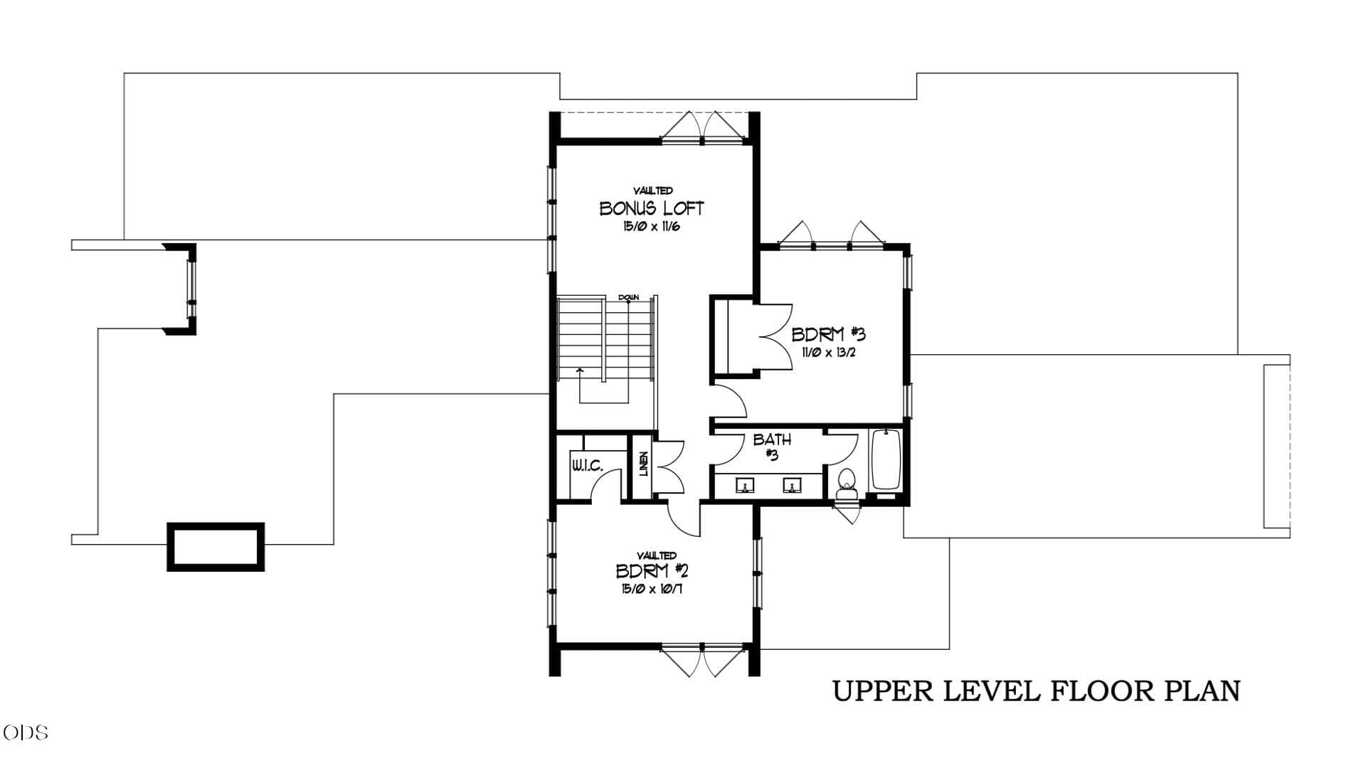 Upper Floor Plan. Photo 3 of 3, 3393 NW Celilo Lane Unit Lot 287, Bend, OR 97703