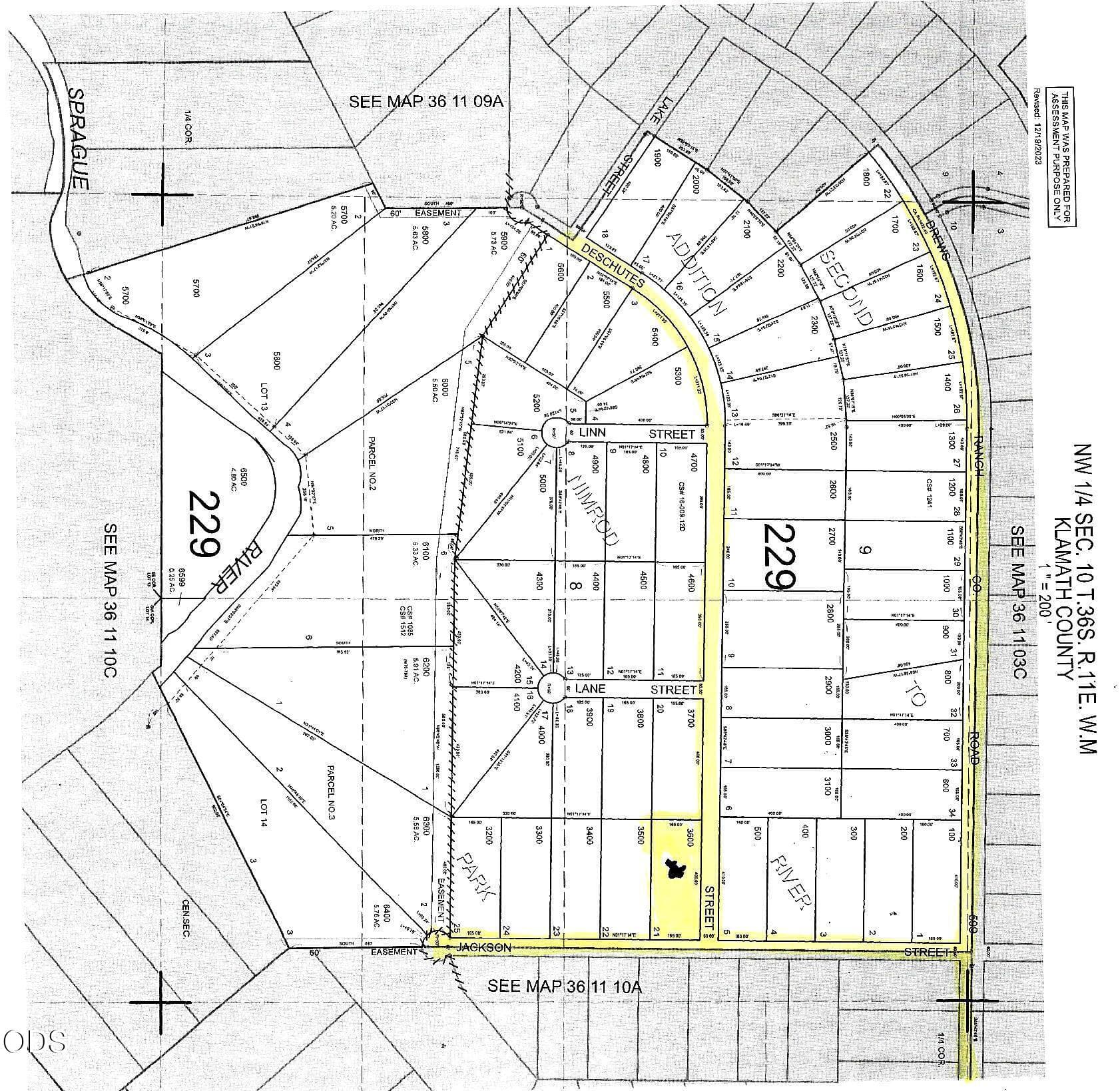 Lot 3600 Jackson st plat map 1. Photo 4 of 5, 0 Jackson Street Unit Lot 3600, Sprague River, OR 97639
