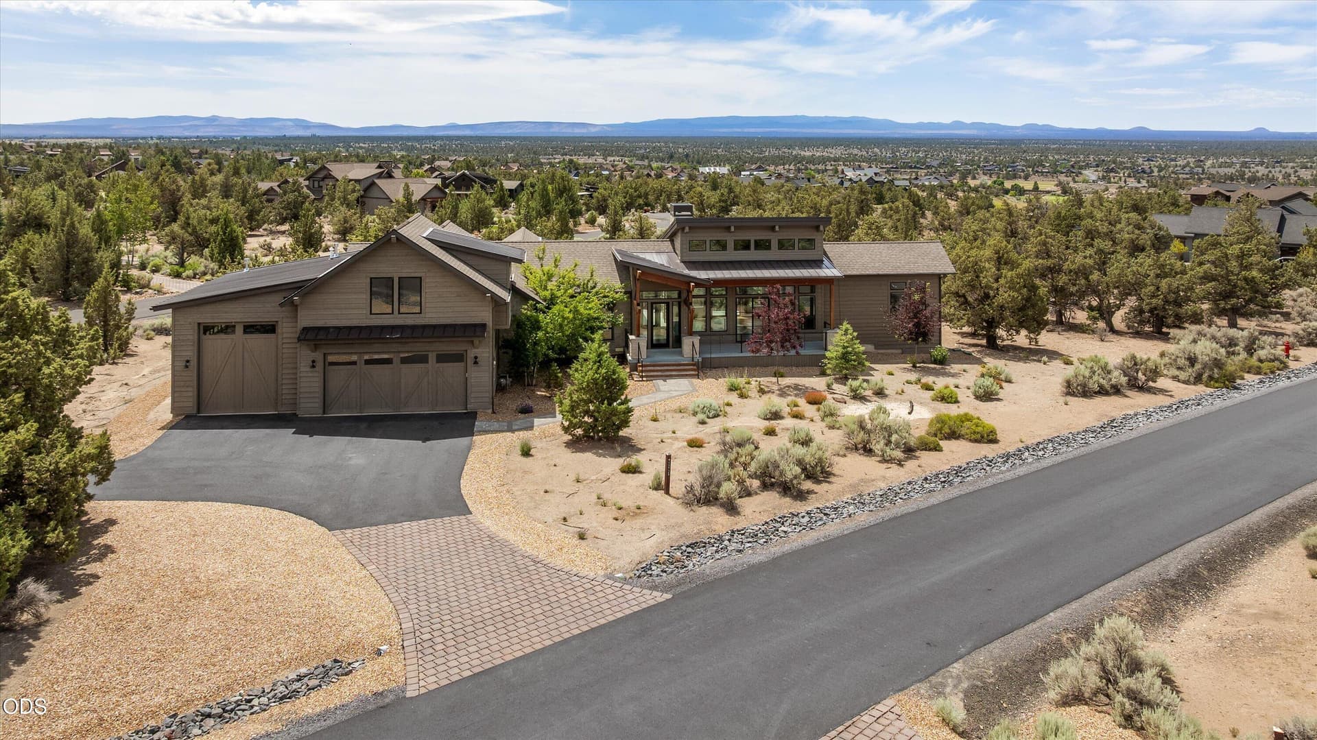 15725 Brasada Aerial from Street. Photo 1 of 32, 15725 SW Brasada Ranch Road, Powell Butte, OR 97753