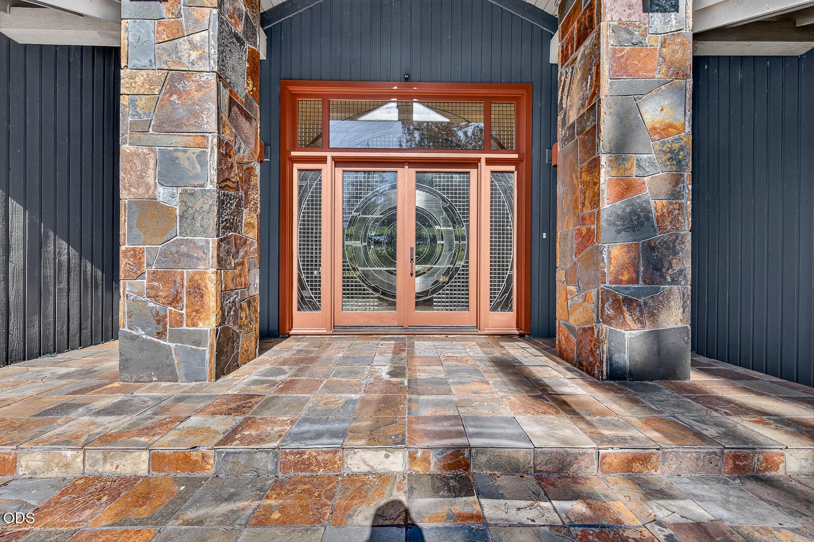 Leaded glass and stone. Photo 5 of 31, 17084 Lady Caroline Drive, Sisters, OR 97759