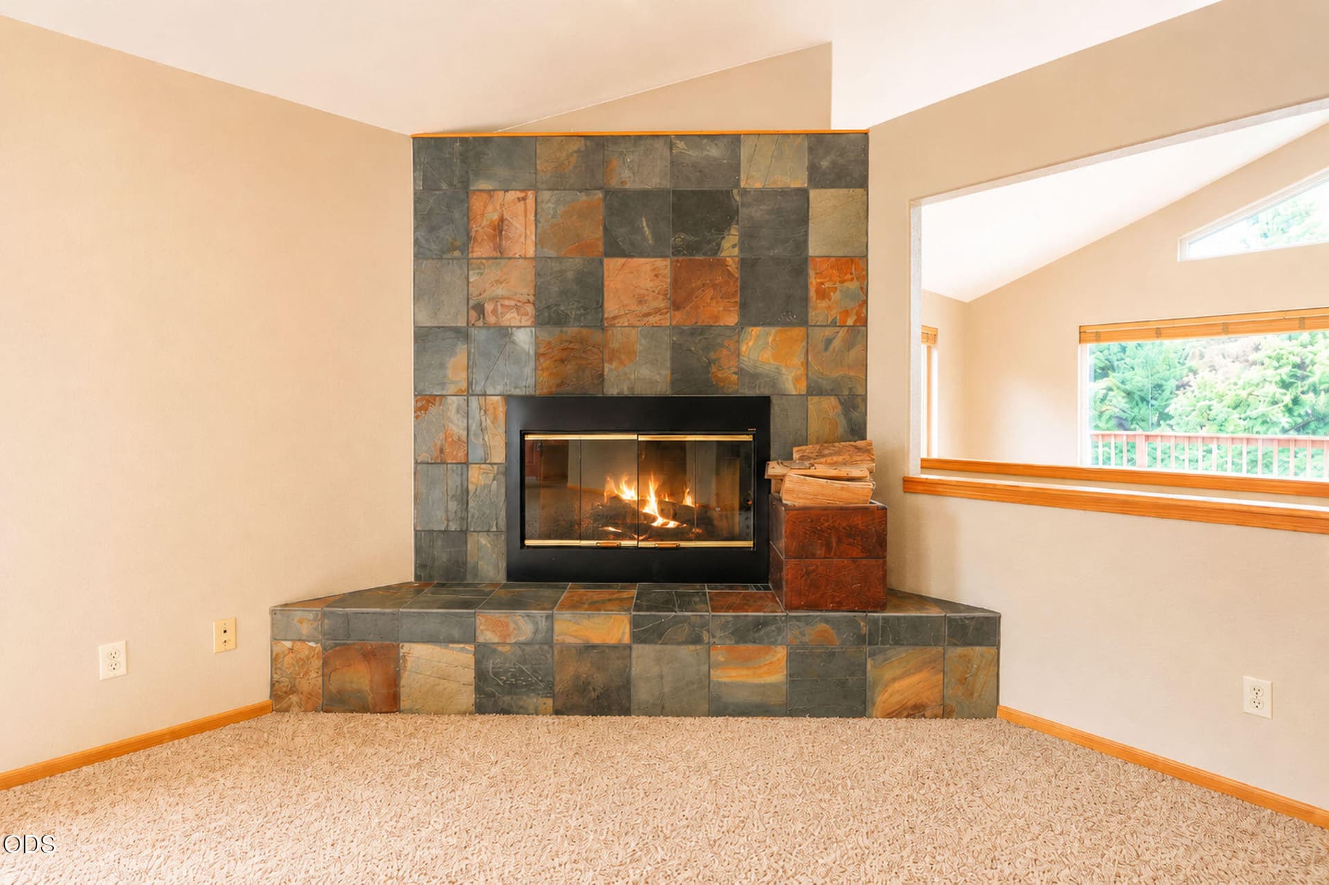 Fireplace. Photo 3 of 51, 93764 Coho Lane, Coos Bay, OR 97420