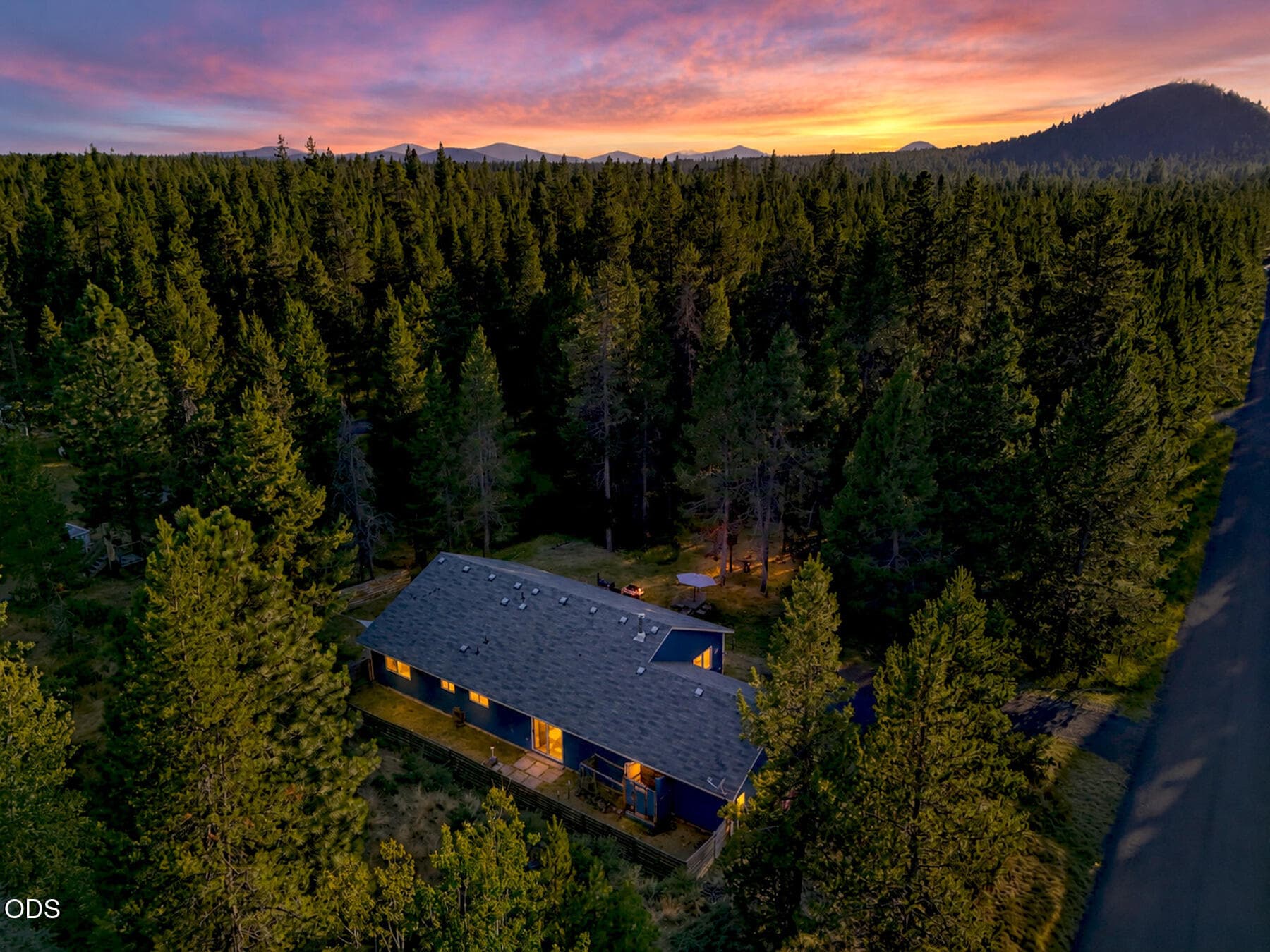 75_drone virtual twilight. Photo 3 of 68, 16801 Gross Drive, Bend, OR 97707