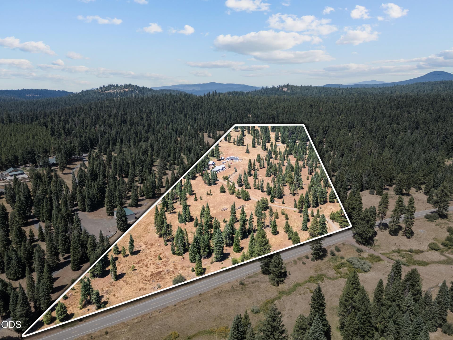 Aerial larger lot line. Photo 2 of 29, 19001 Dead Indian Memorial Road, Ashland, OR 97520