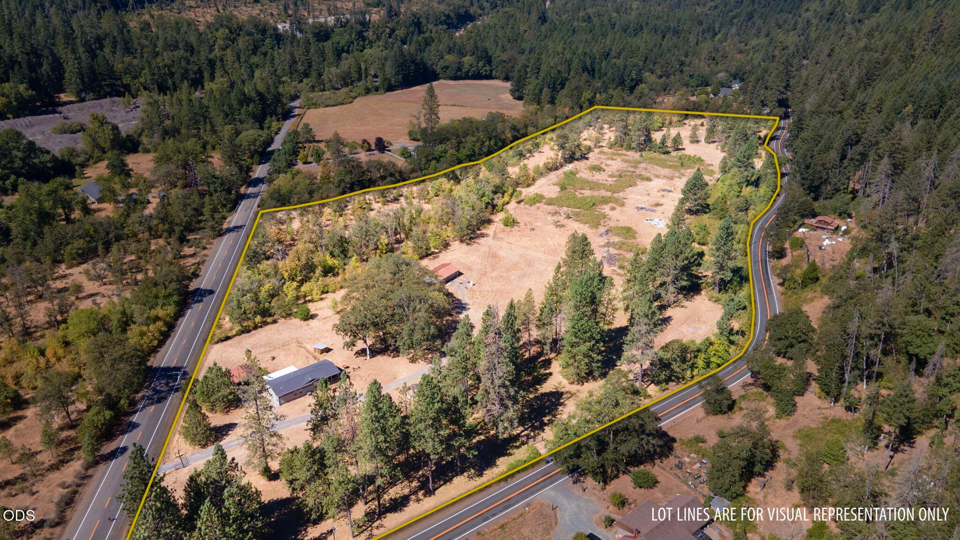Arial View. Photo 1 of 49, 105 Dog Creek Road, Wolf Creek, OR 97497