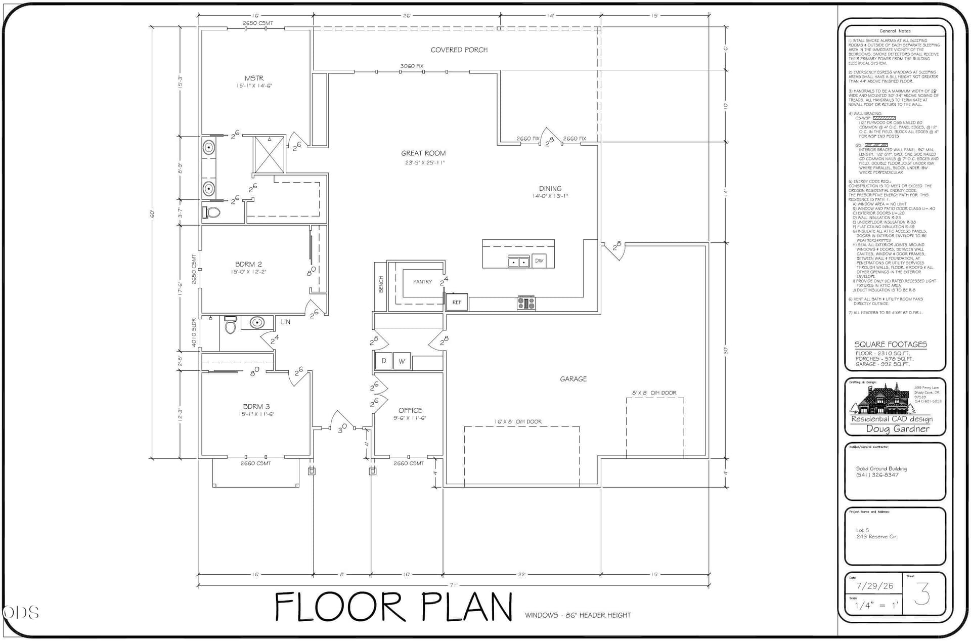 Lot-5-Floor-Plan. Photo 2 of 2, 243 Reserve Circle, Medford, OR 97504