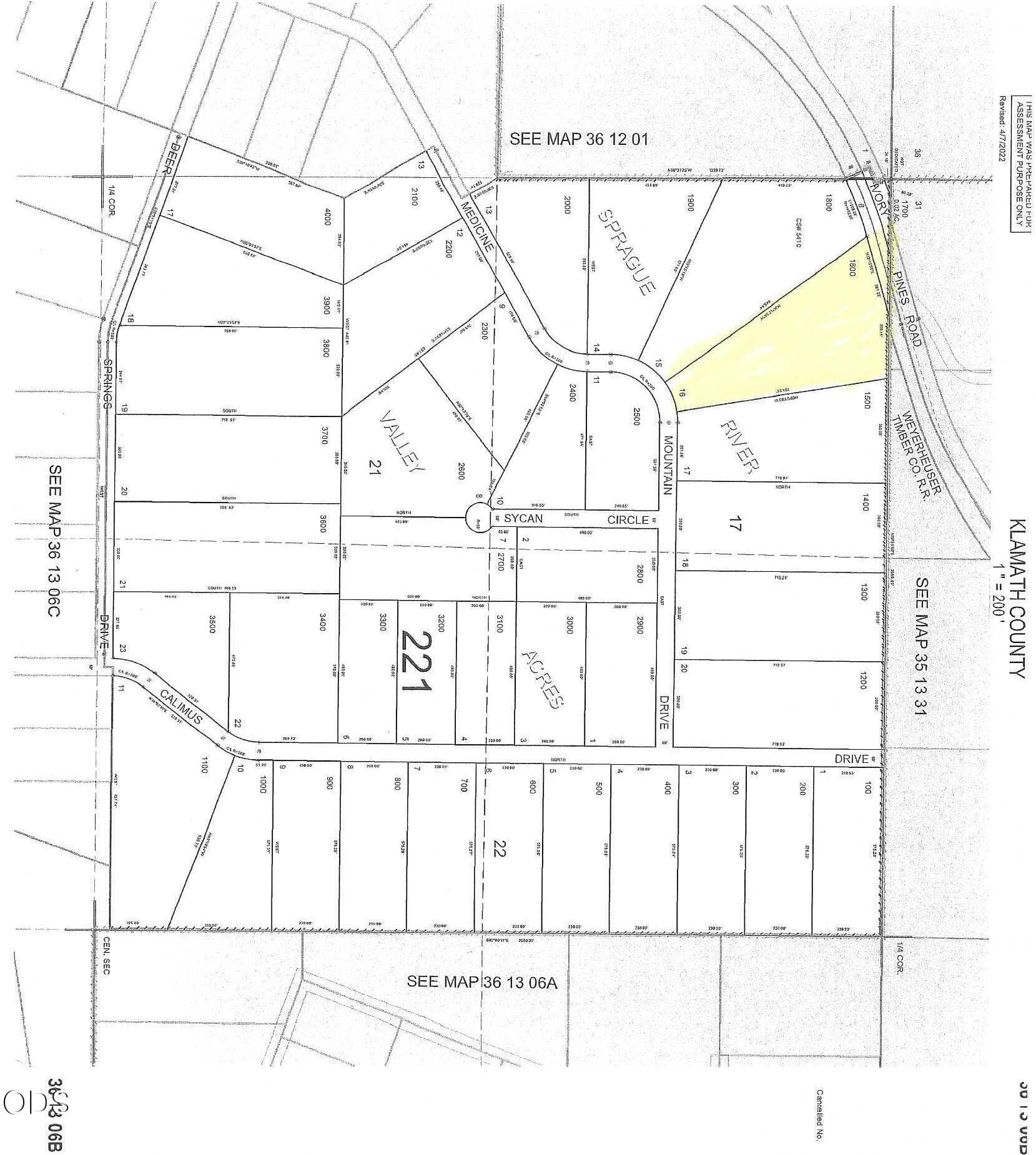 Lot 1600 Medicine Mtn P;at map Scan. Photo 2 of 2, 0 Medicine Mountain Drive Unit Lot 16, Blk 17, Beatty, OR 97621