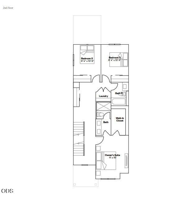 OPAL 2nd floor floorplan for MLS. Photo 3 of 31, 709 NW Walnut Avenue, Redmond, OR 97756