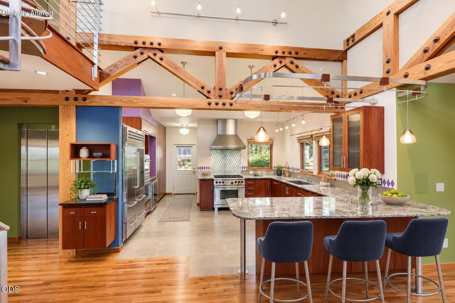 Kitchen - Virtually Staged. Photo 4 of 57, 400 Allison Street, Ashland, OR 97520